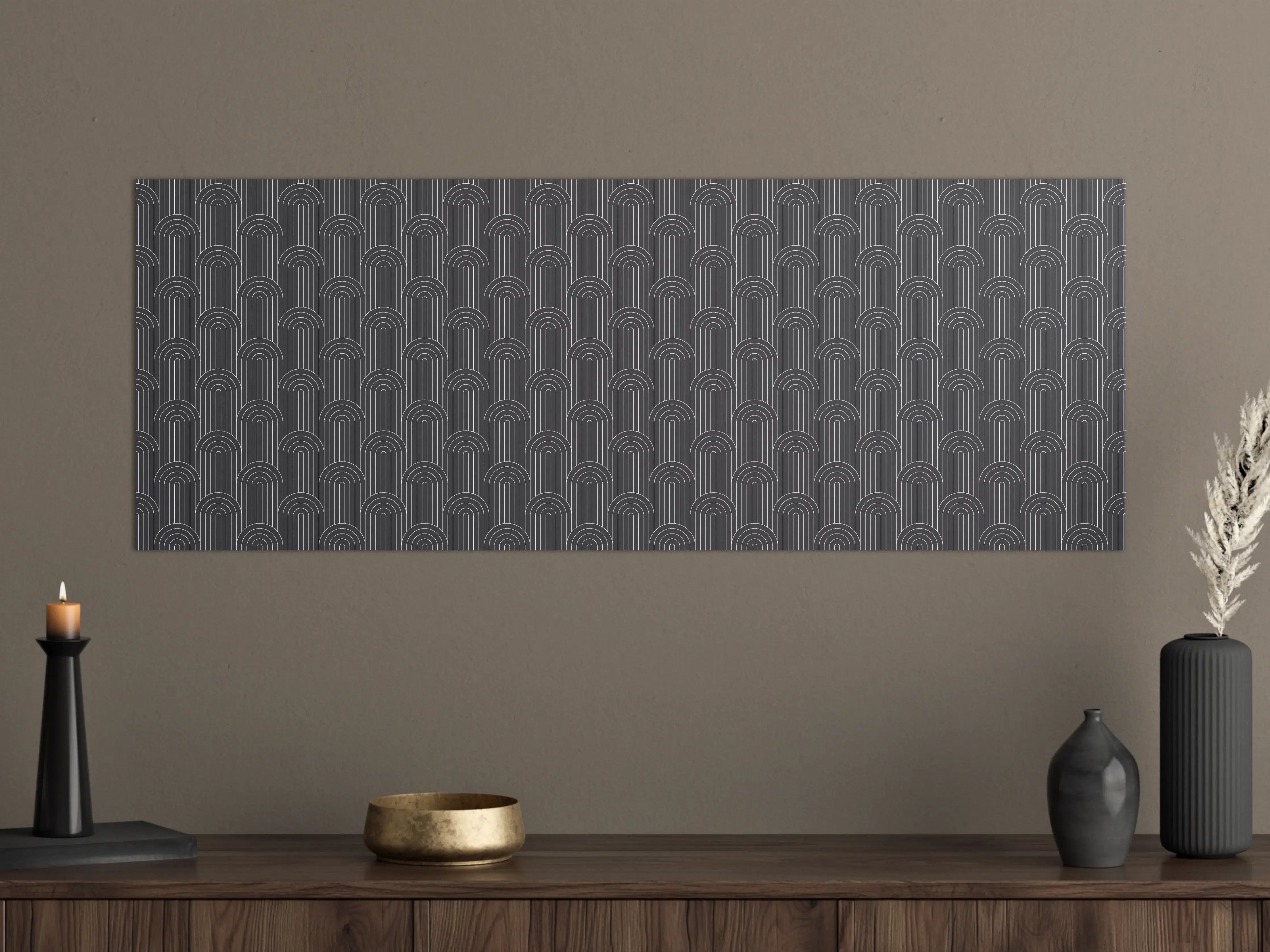 Große Wandbilder - Dunkles, geometrisches Wandbild