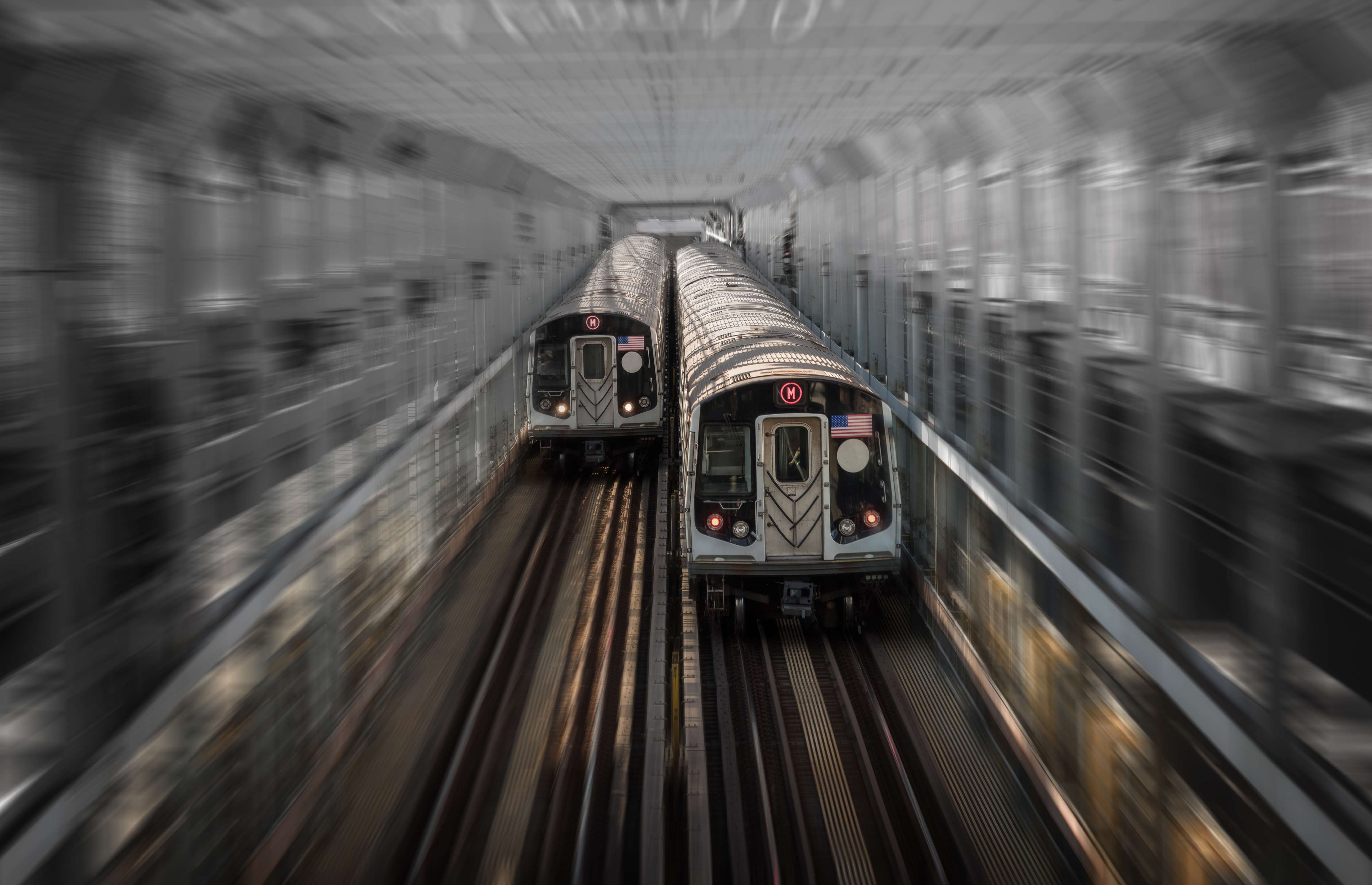 Große Wandbilder-Dynamische Aufnahme Zug Brooklyn NY