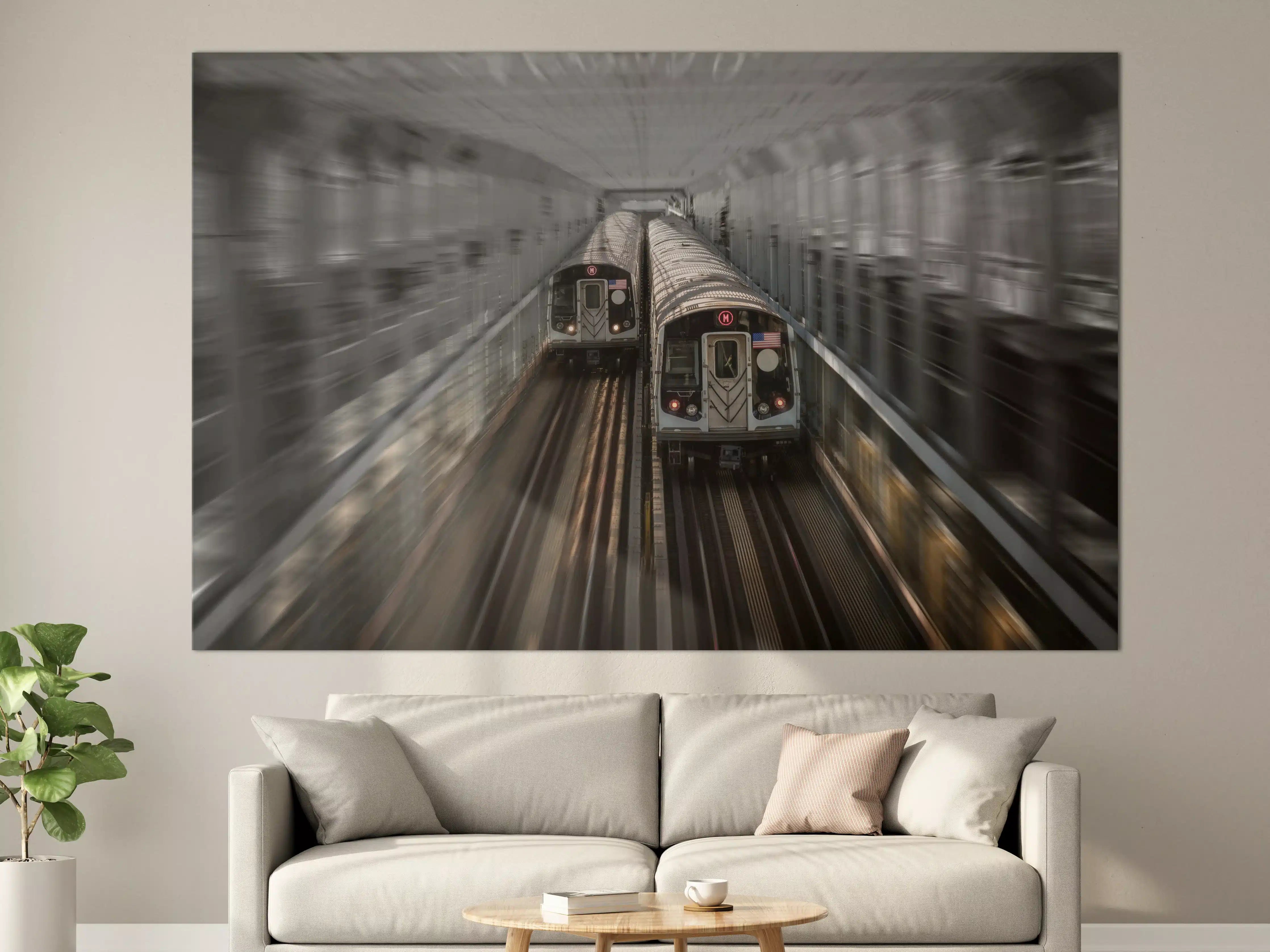 Große Wandbilder - Dynamische Aufnahme Zug Brooklyn NY