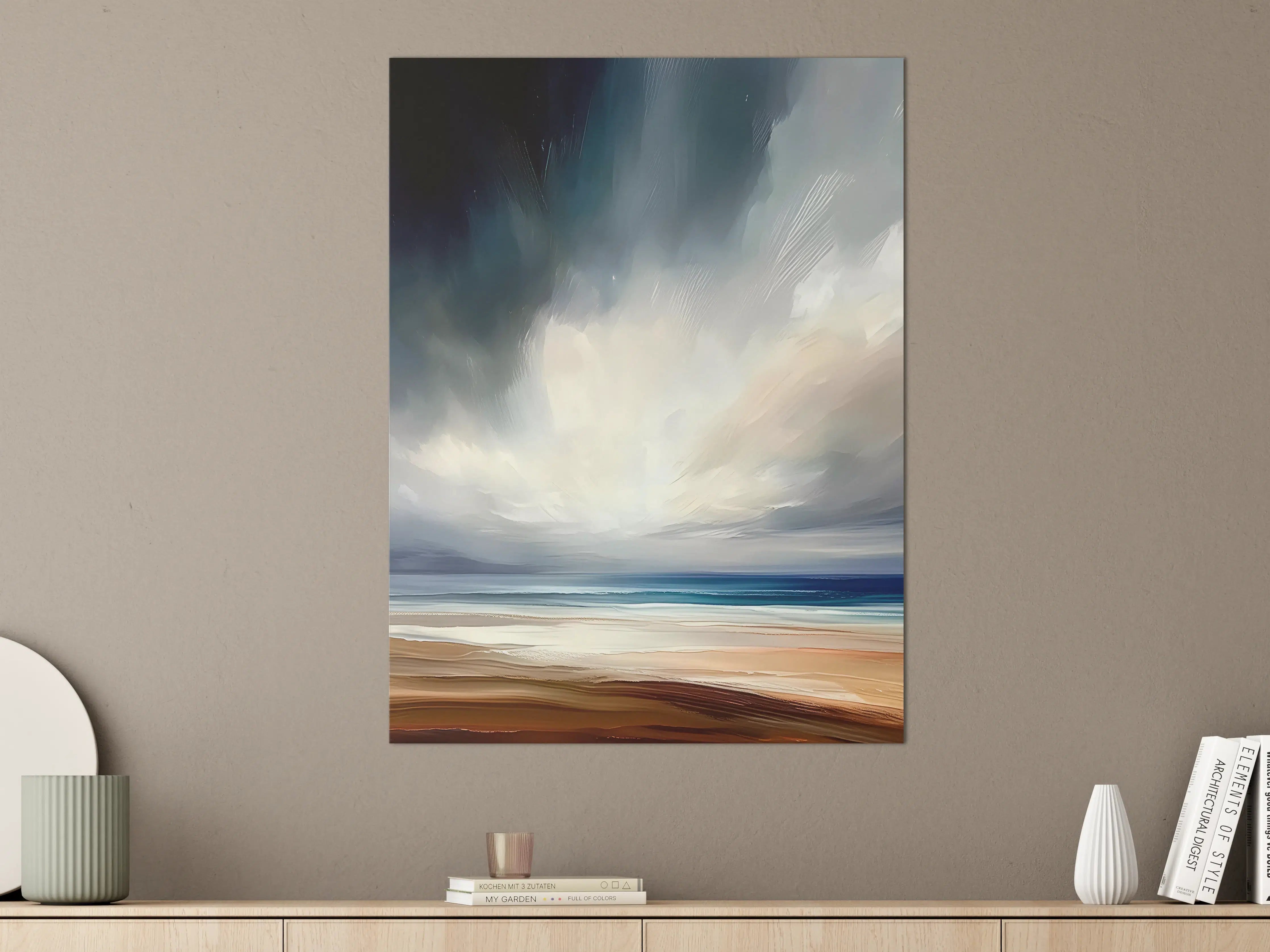 Große Wandbilder - Dynamischer Himmel über Strand