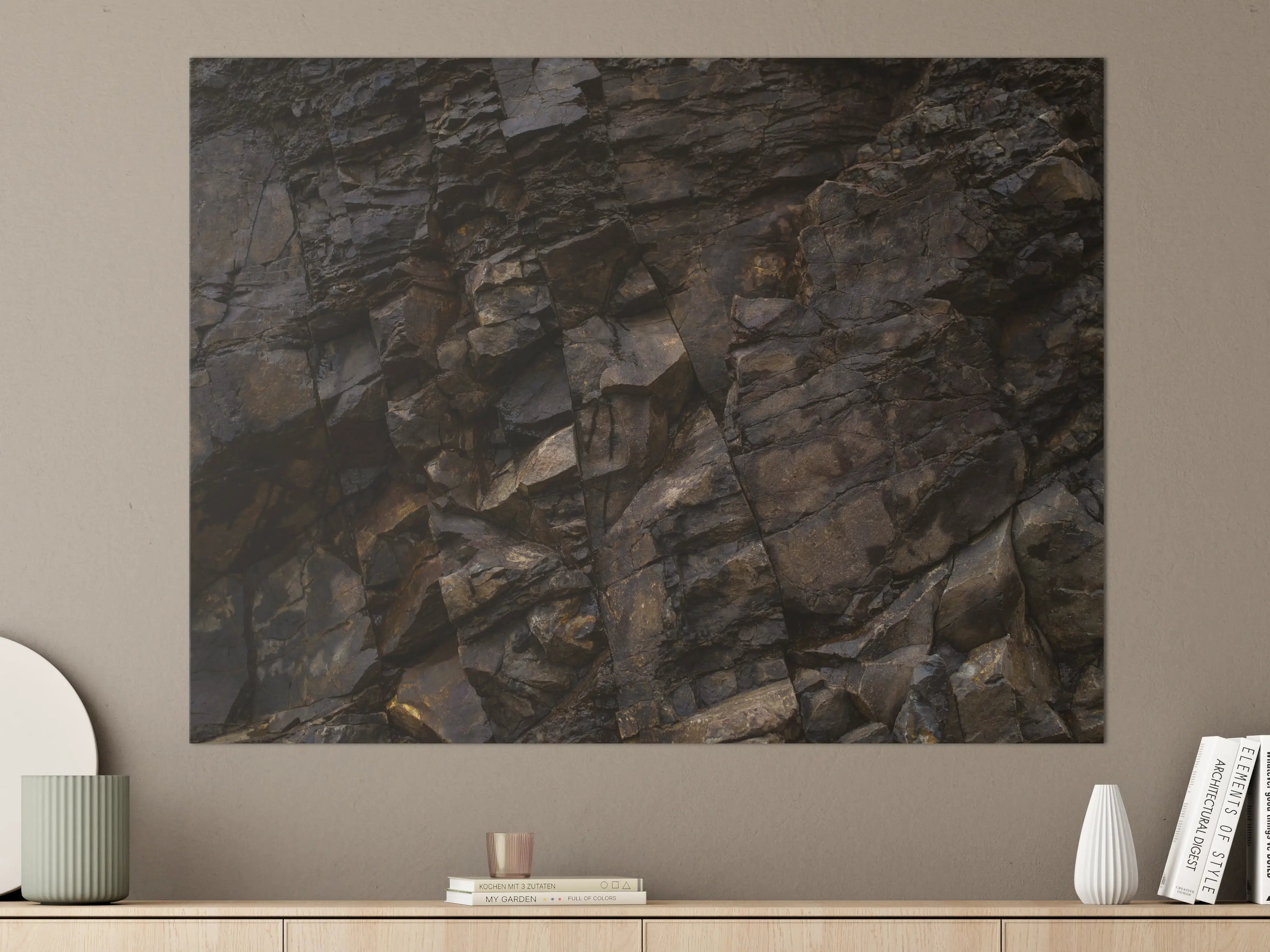 Große Wandbilder - Edle Dunkle Steintextur