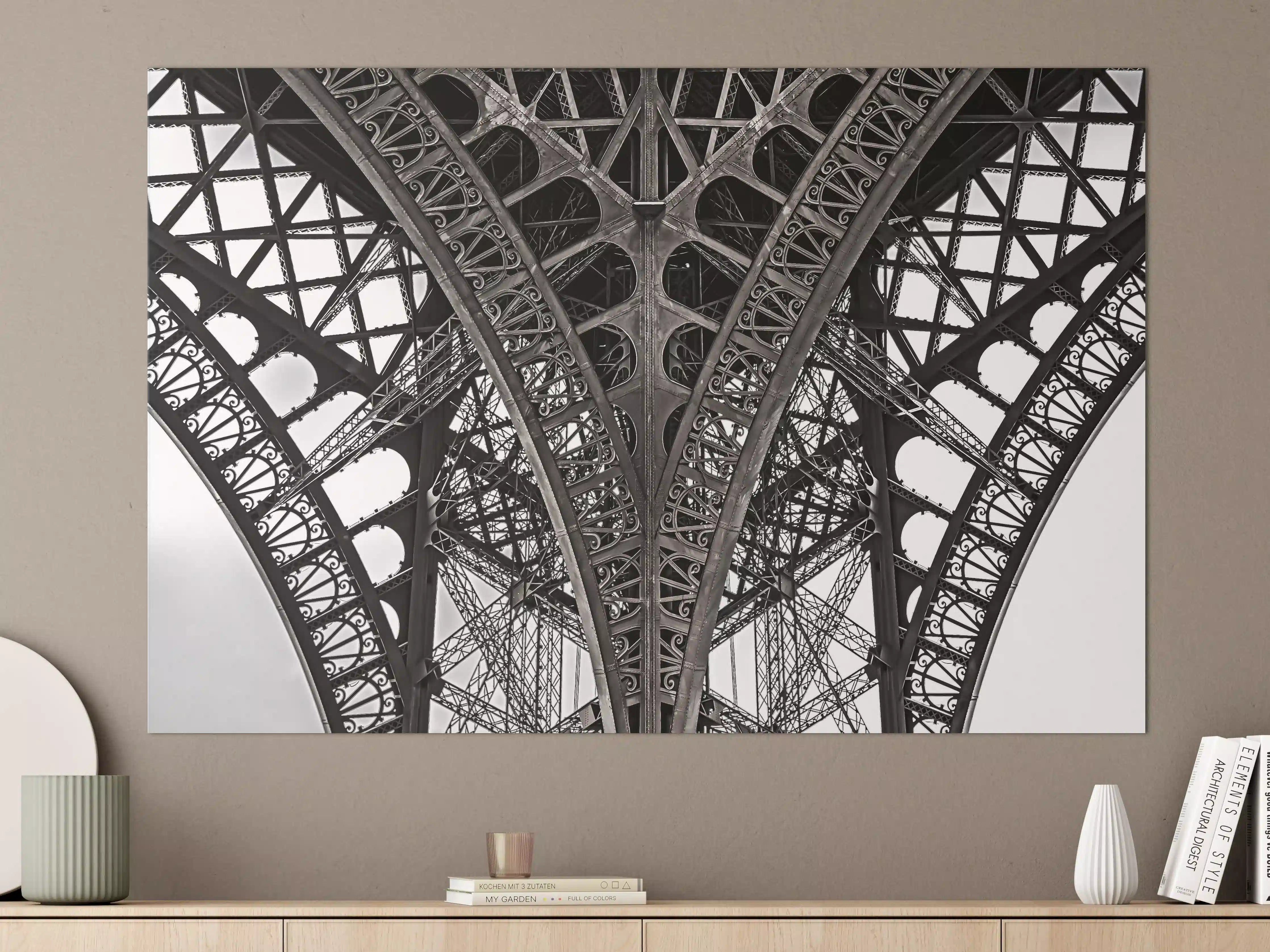 Große Wandbilder - Eiffelturm-Architekturdetail