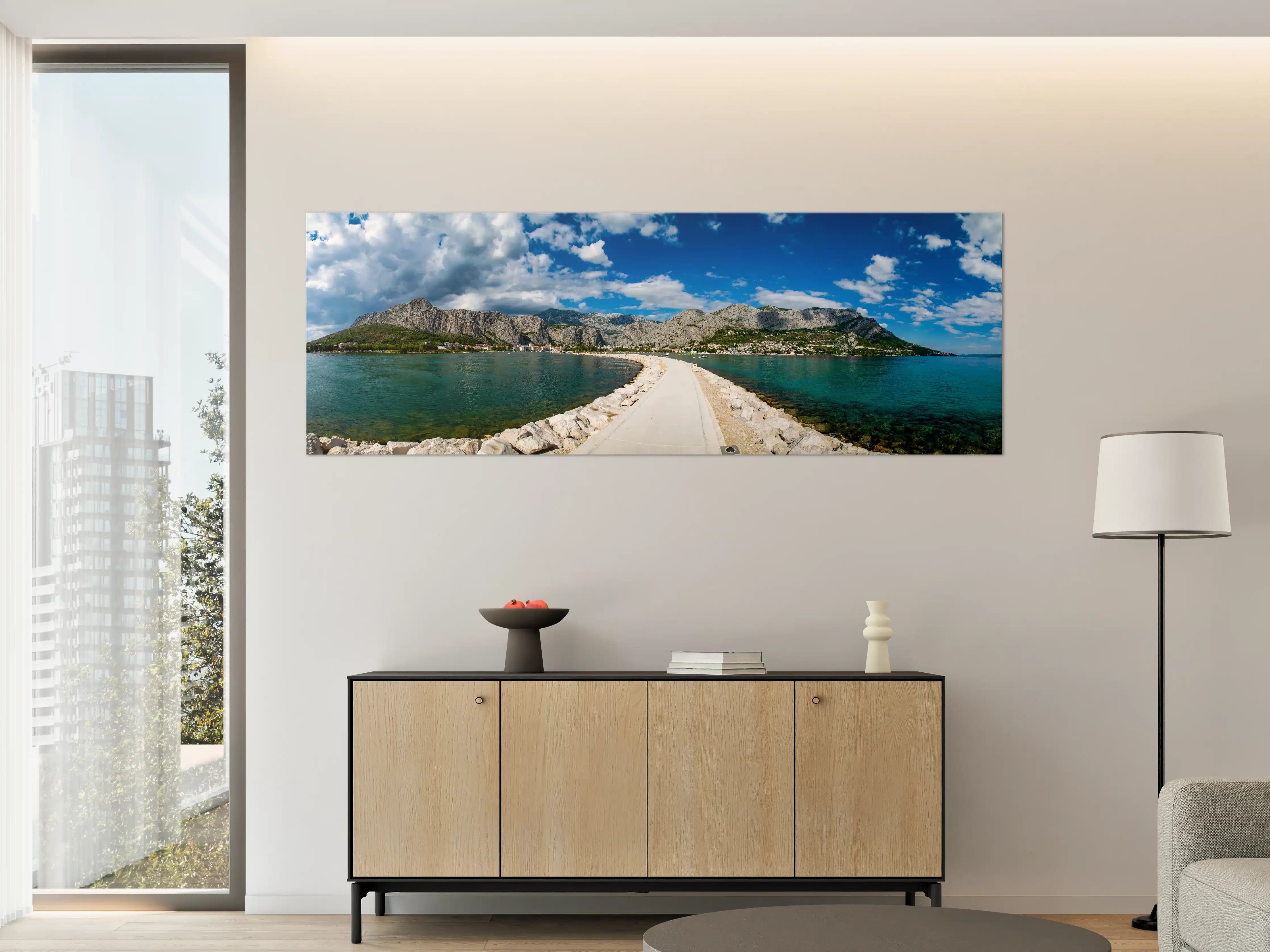 Große Wandbilder - Ein Panoramabild von Omis - Kroatien