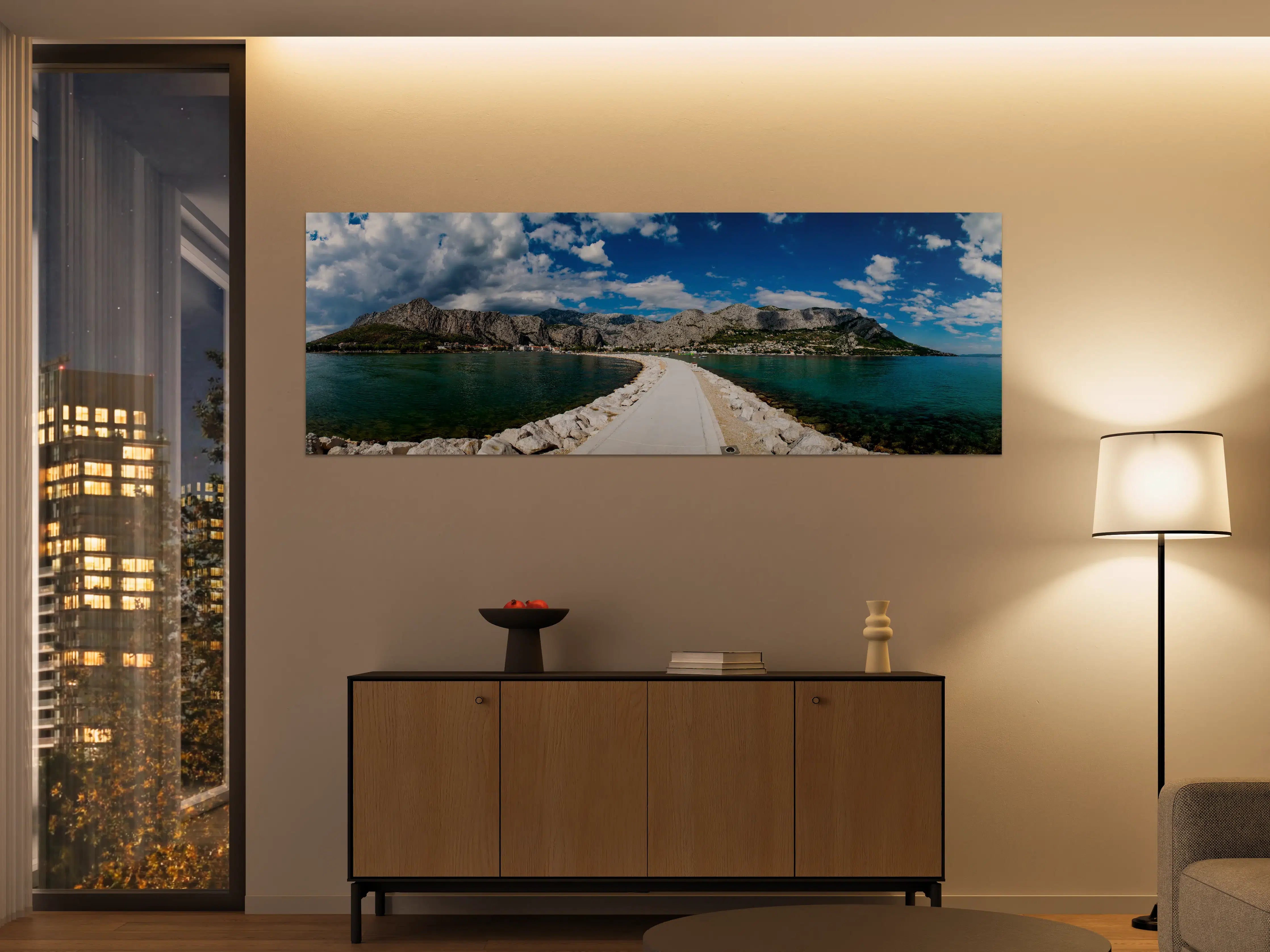 Große Wandbilder - Ein Panoramabild von Omis - Kroatien