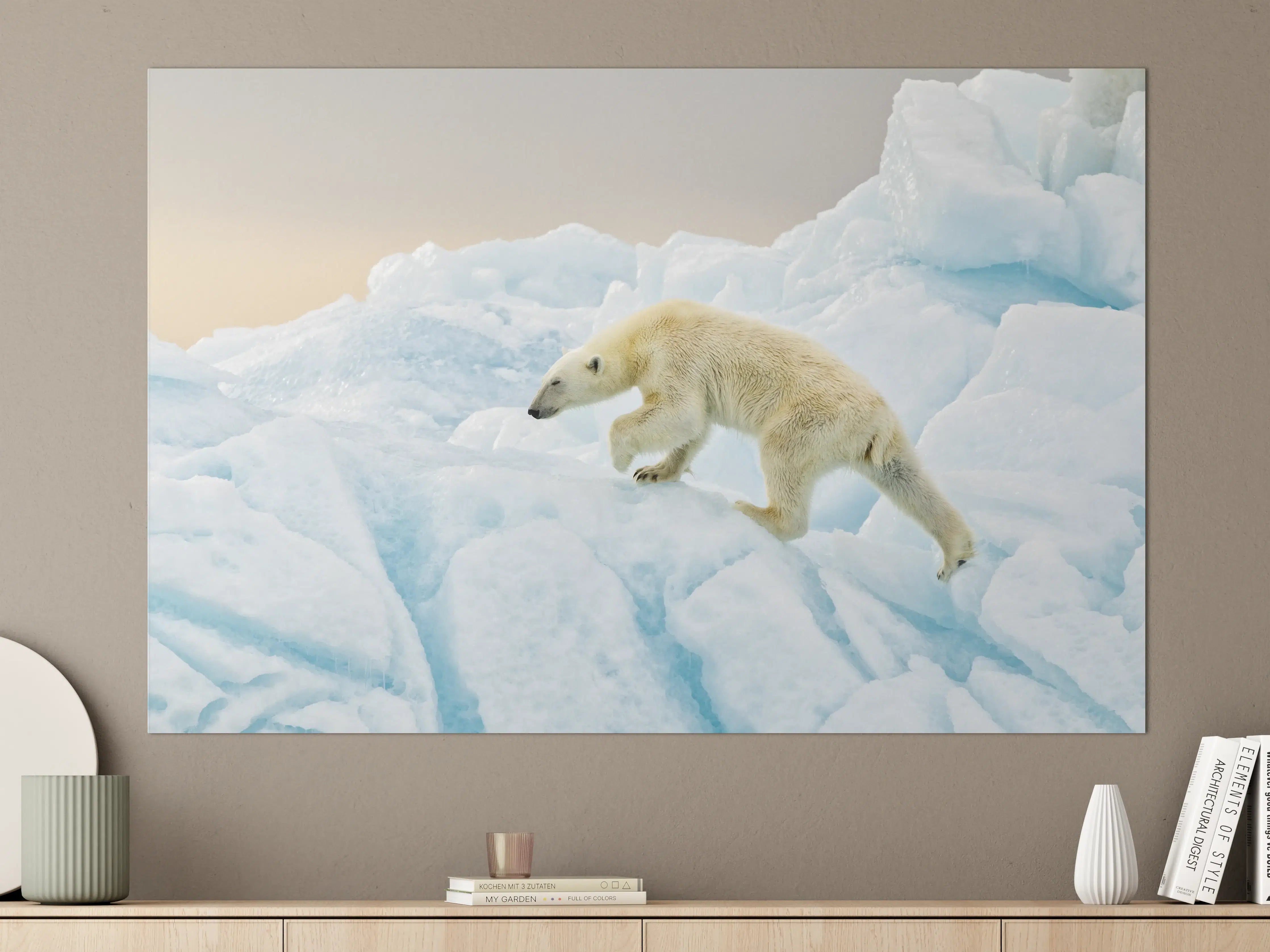 Große Wandbilder - Eisbär im arktischen Eis