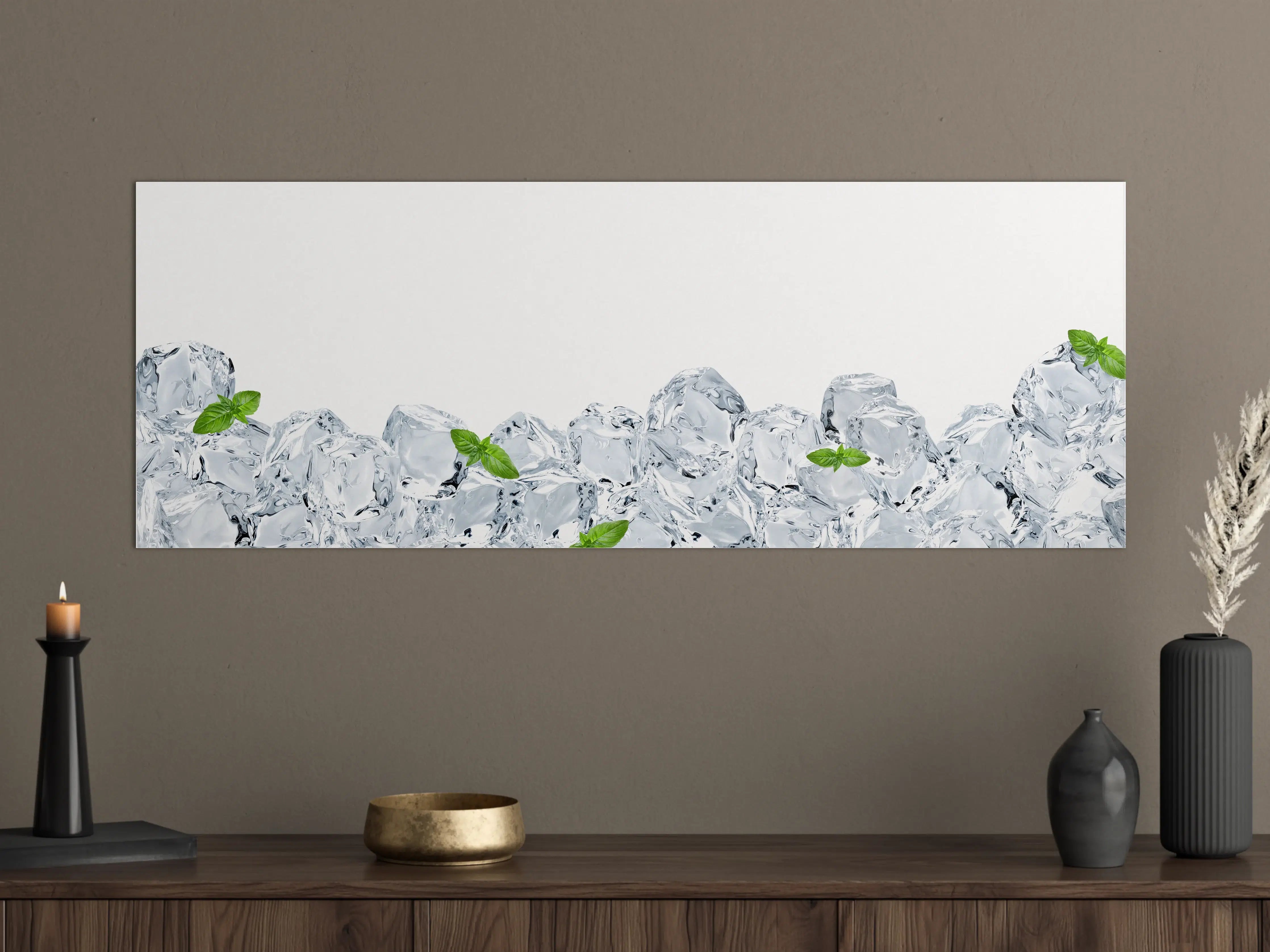 Große Wandbilder - Eiswürfel mit einem hauch Minze