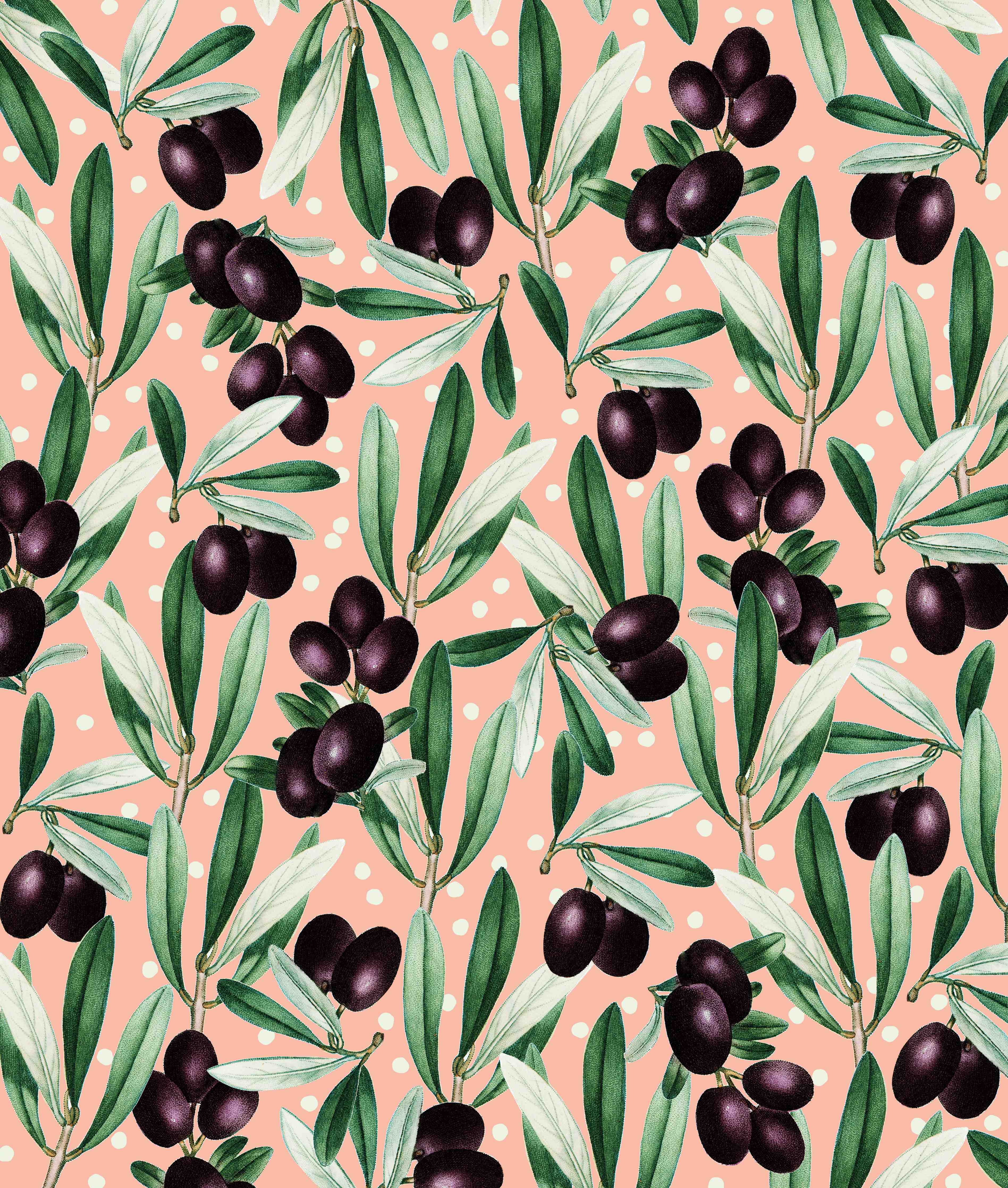 Große Wandbilder-Elegant Olive Branches in Sanften Grüntönen