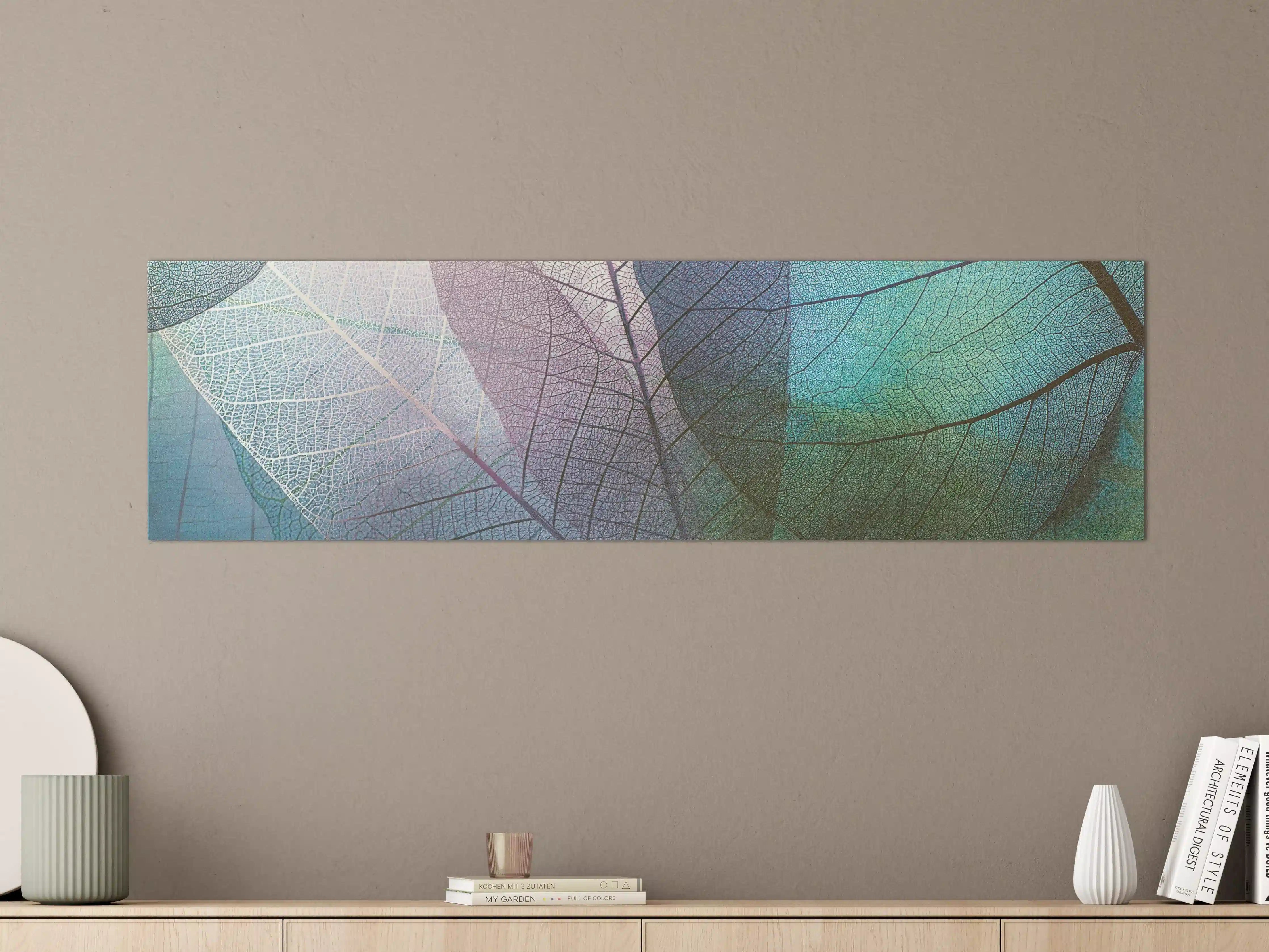 Große Wandbilder - Elegante Blätter in sanften Farben