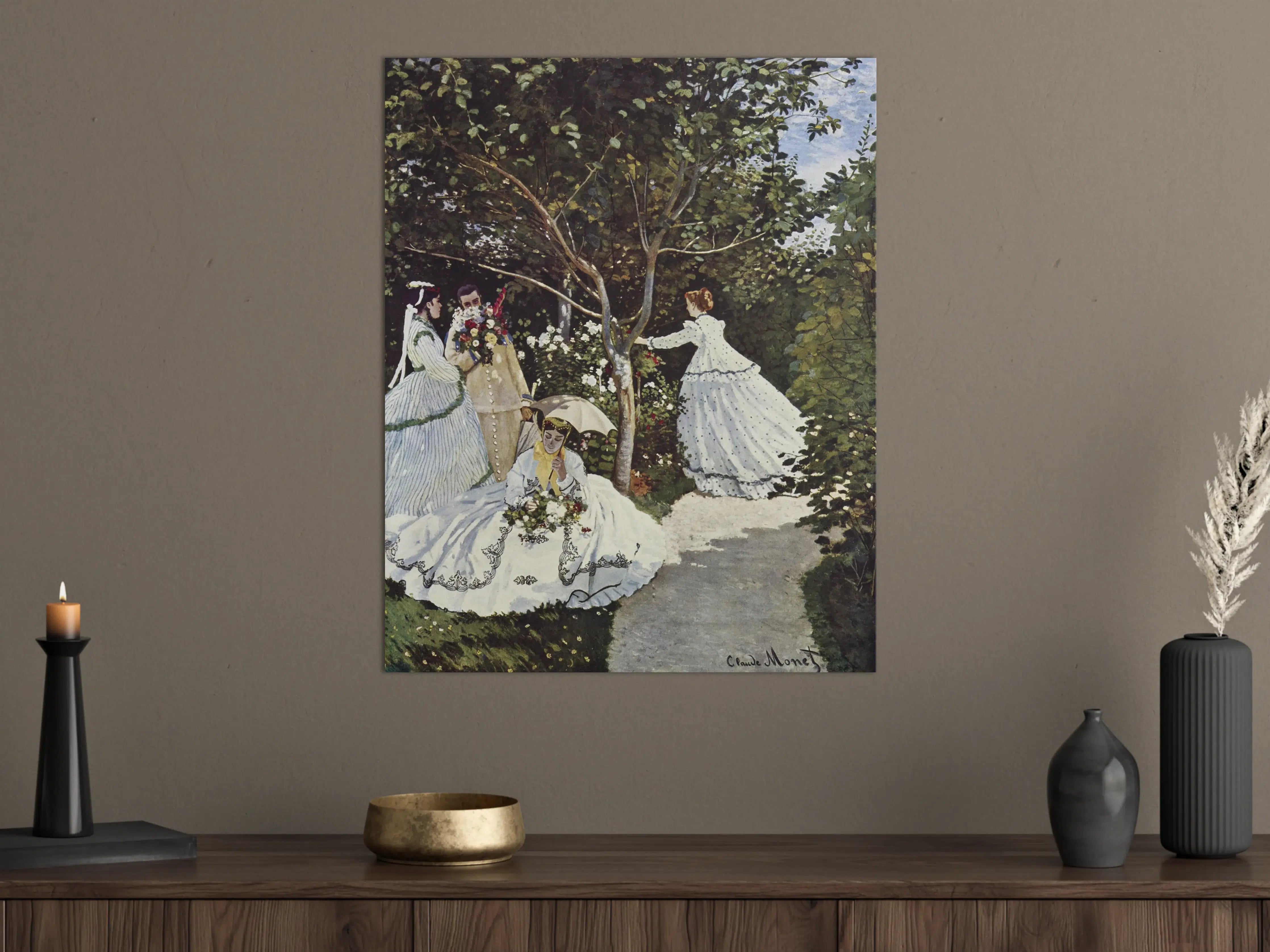 Große Wandbilder - Elegante Frauen im Garten