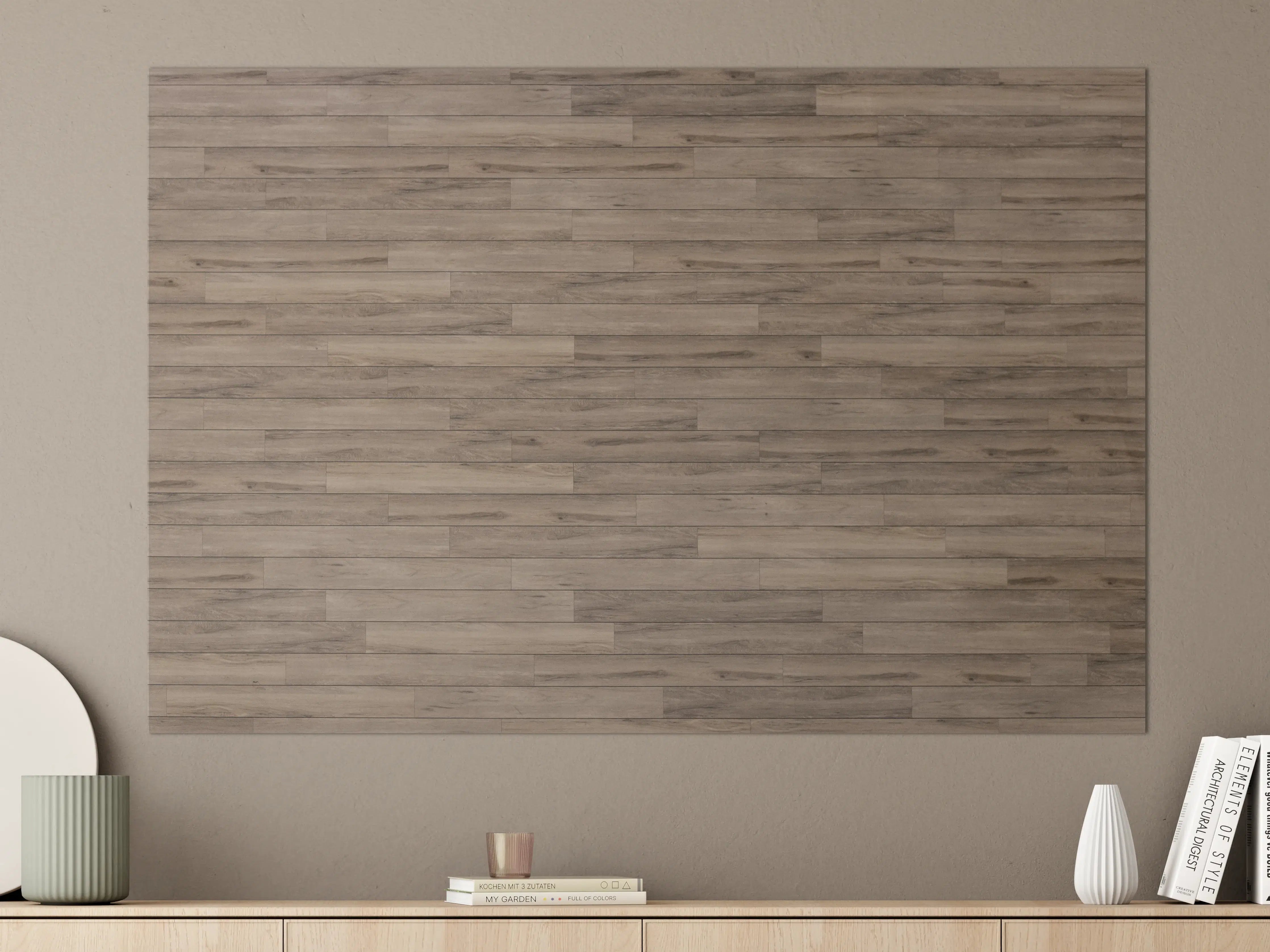 Große Wandbilder - Elegante Holzboden-Optik