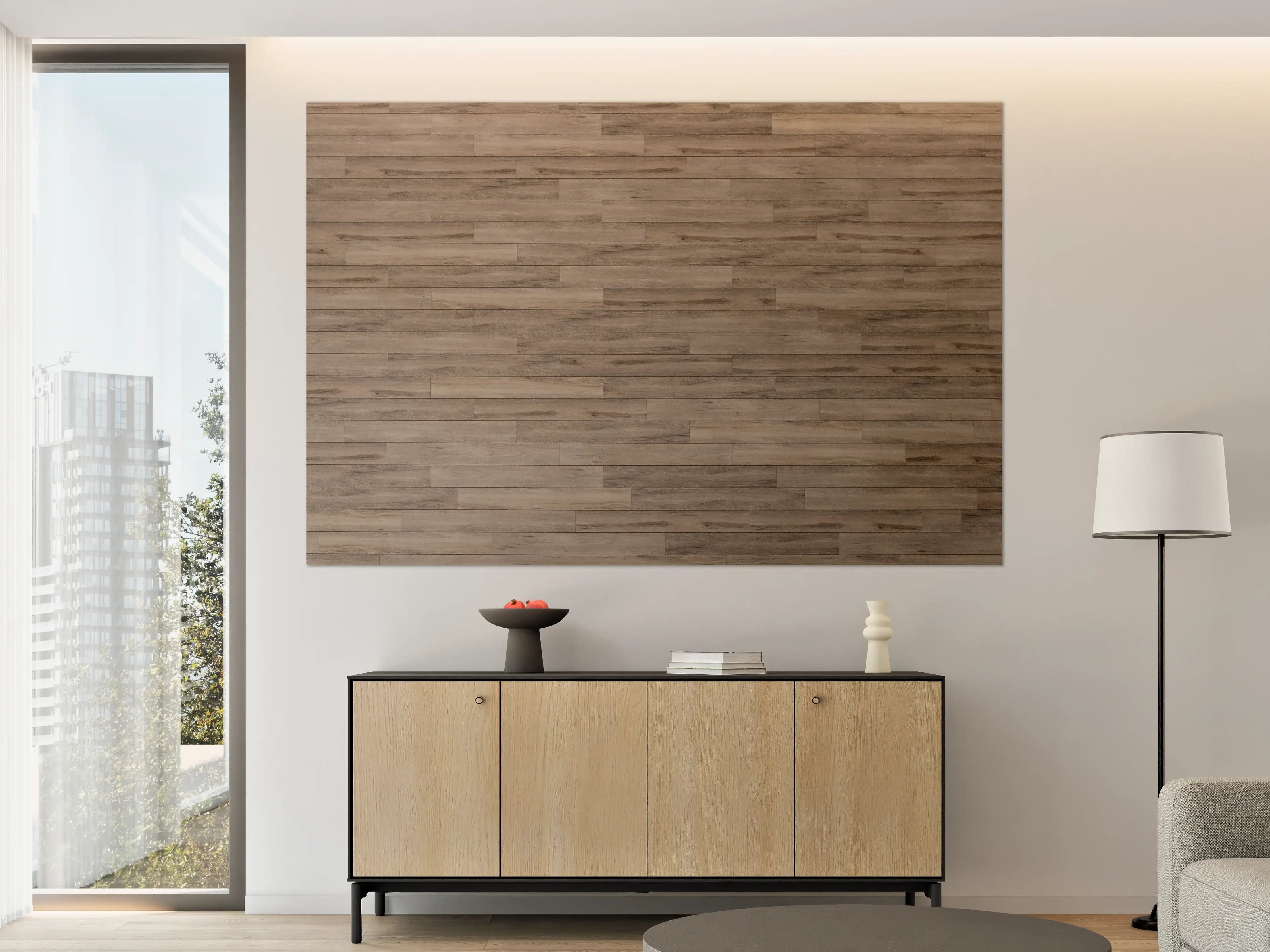 Große Wandbilder - Elegante Holzboden-Optik