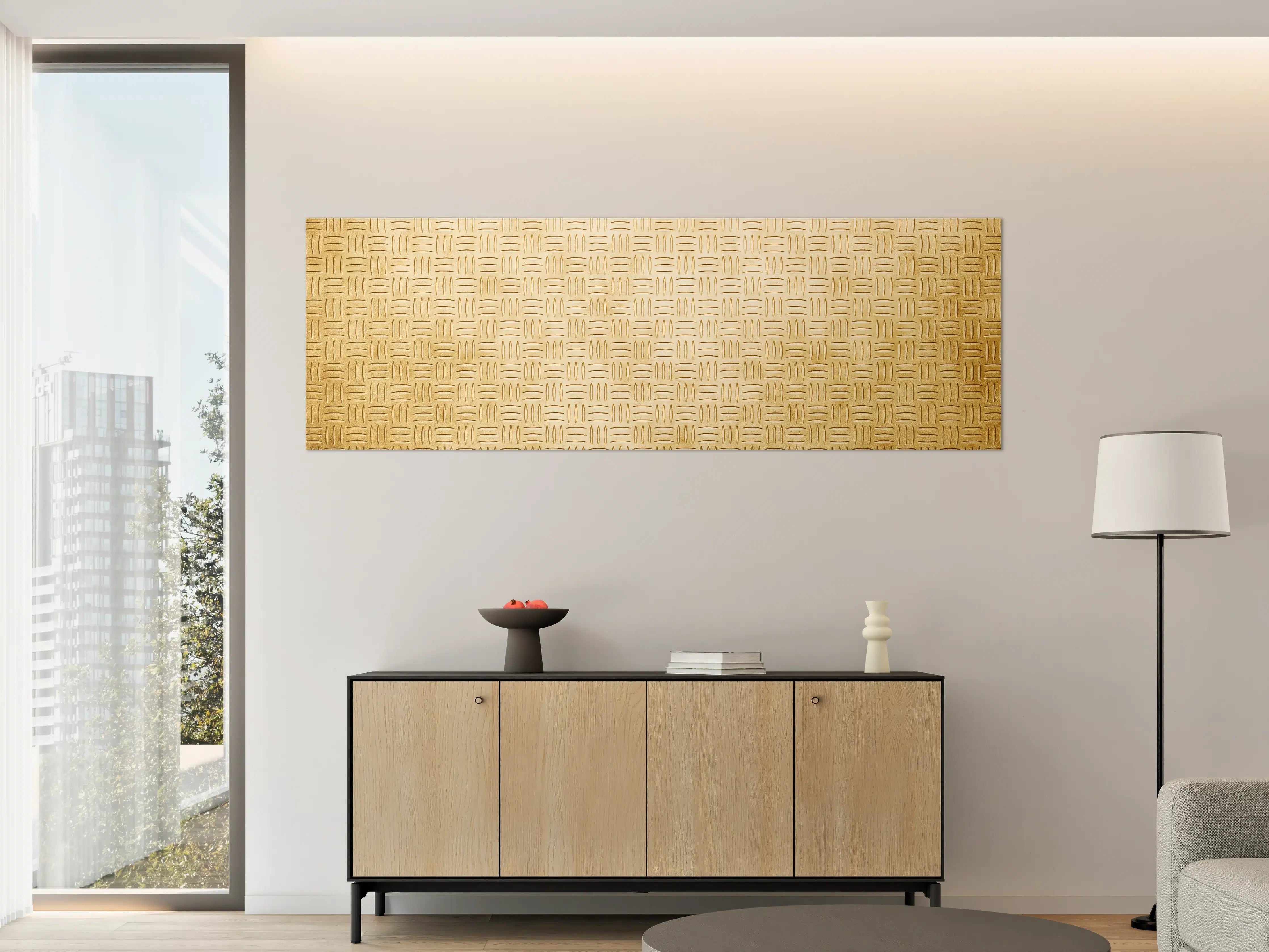 Große Wandbilder - Elegante Holzmaserung in warmem Ton
