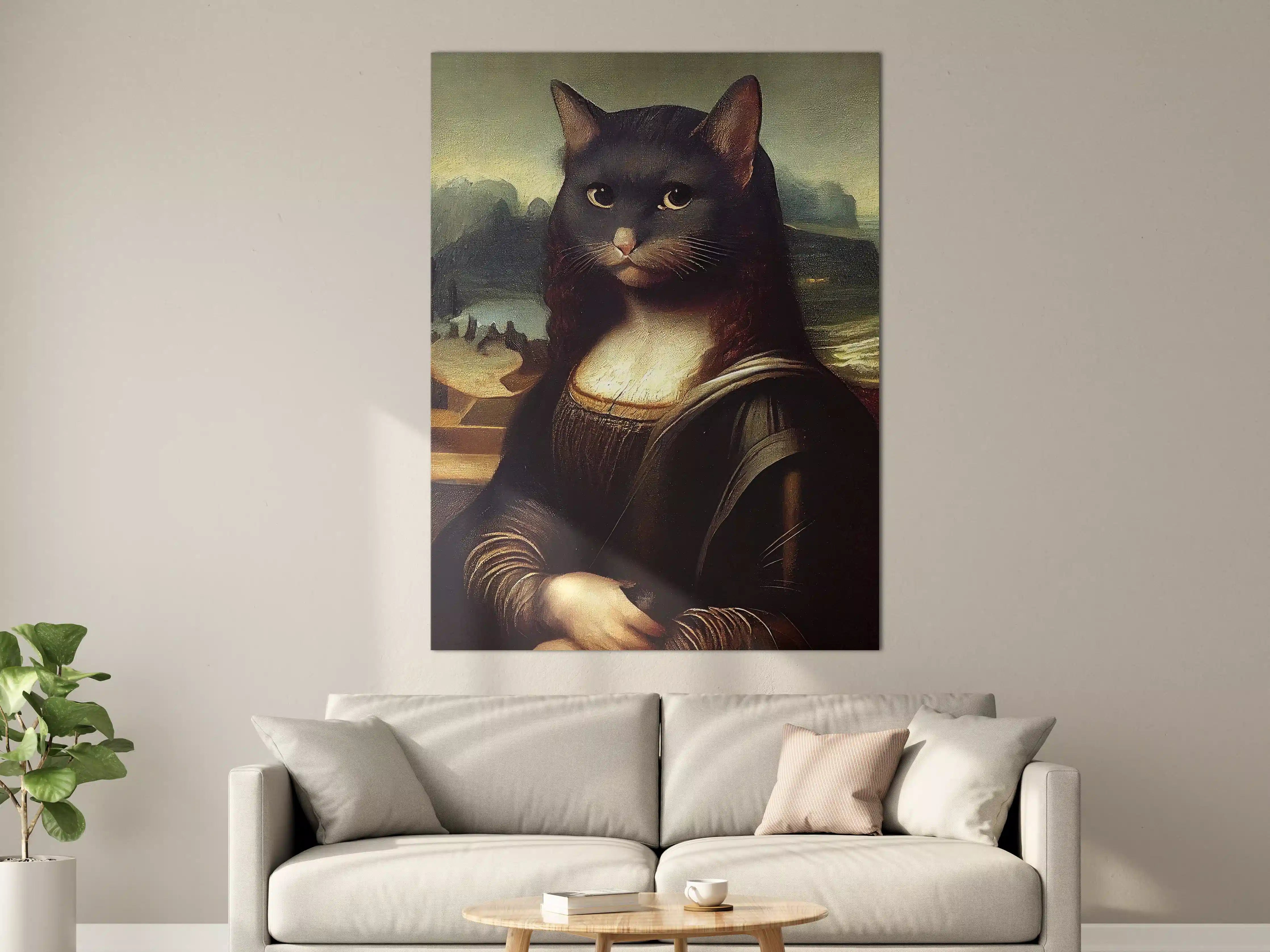 Große Wandbilder - Elegante Katze im Kunststil