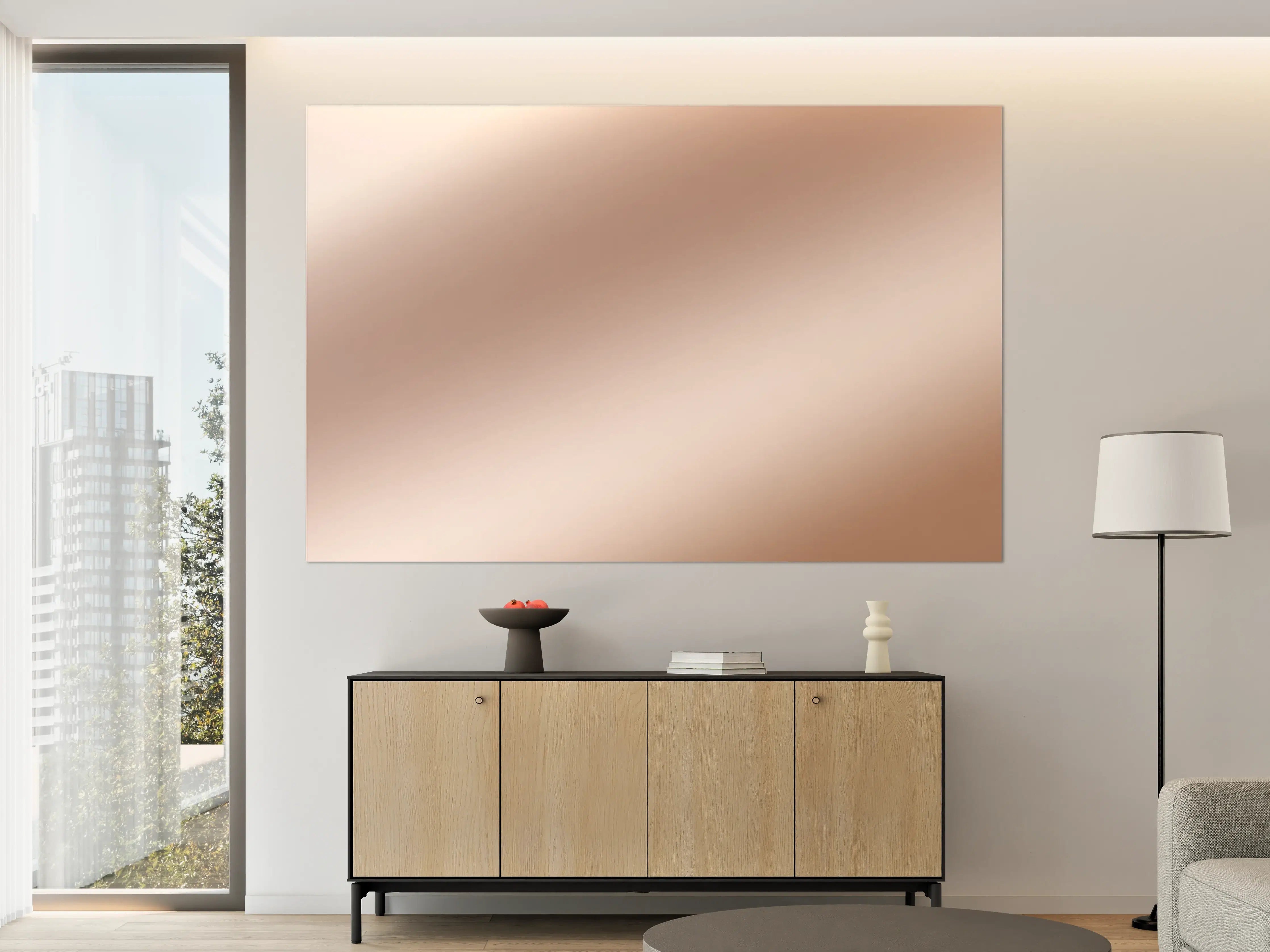 Große Wandbilder - Elegante Metallic-Bronze Wand