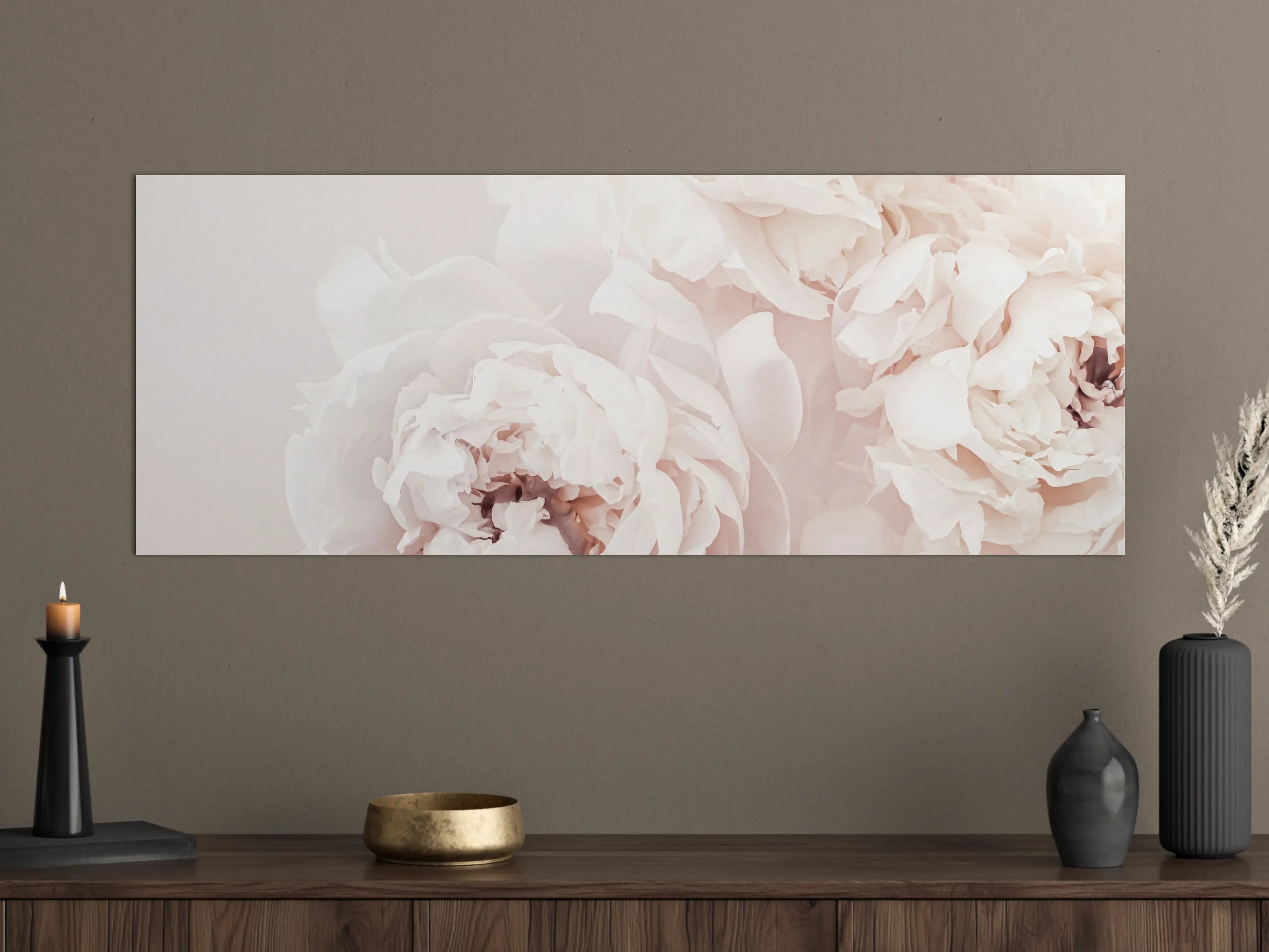 Große Wandbilder - Elegante Pfingstrosen in Pastellfarben