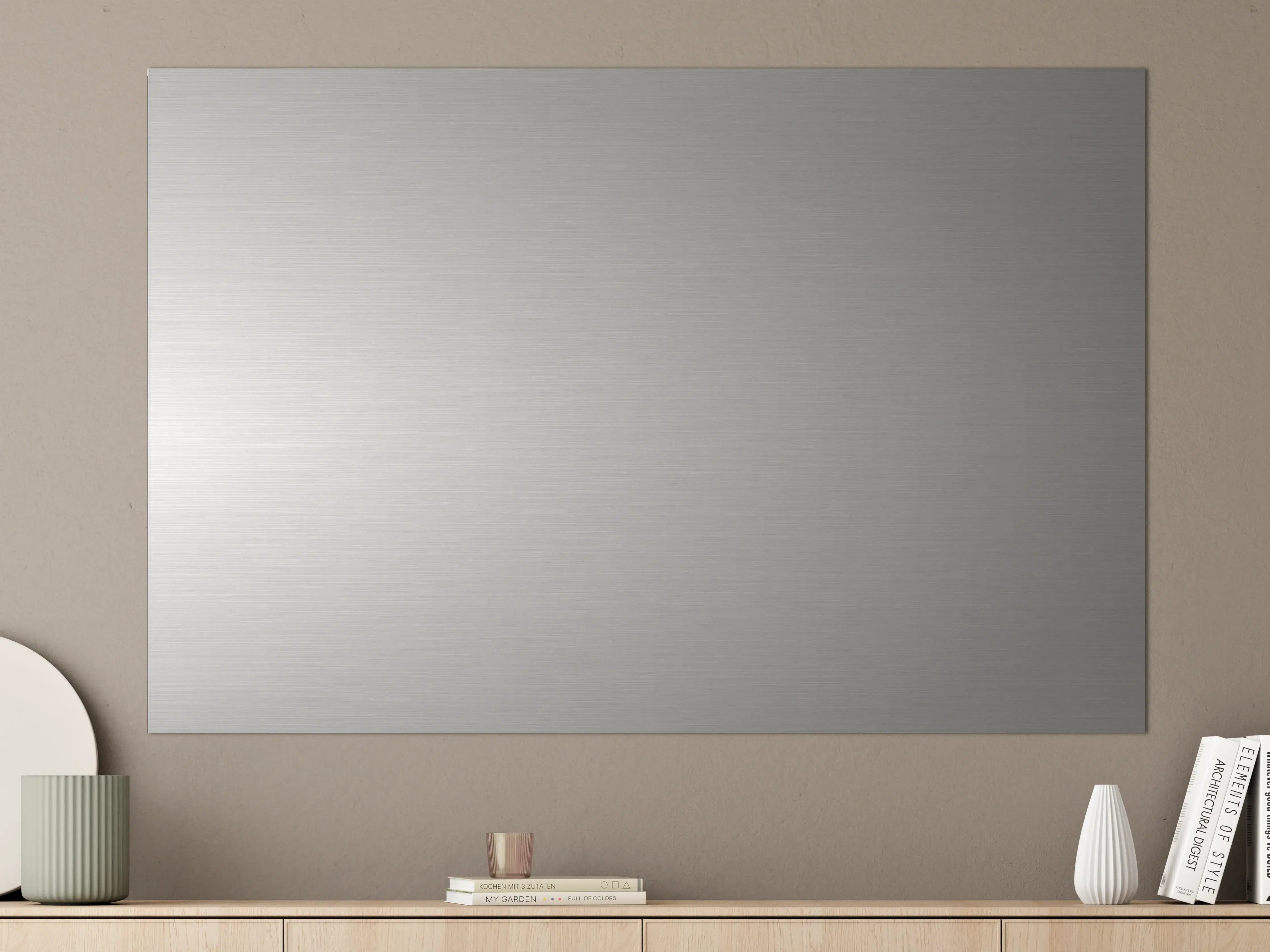 Große Wandbilder - Elegante Silber-Metalltextur