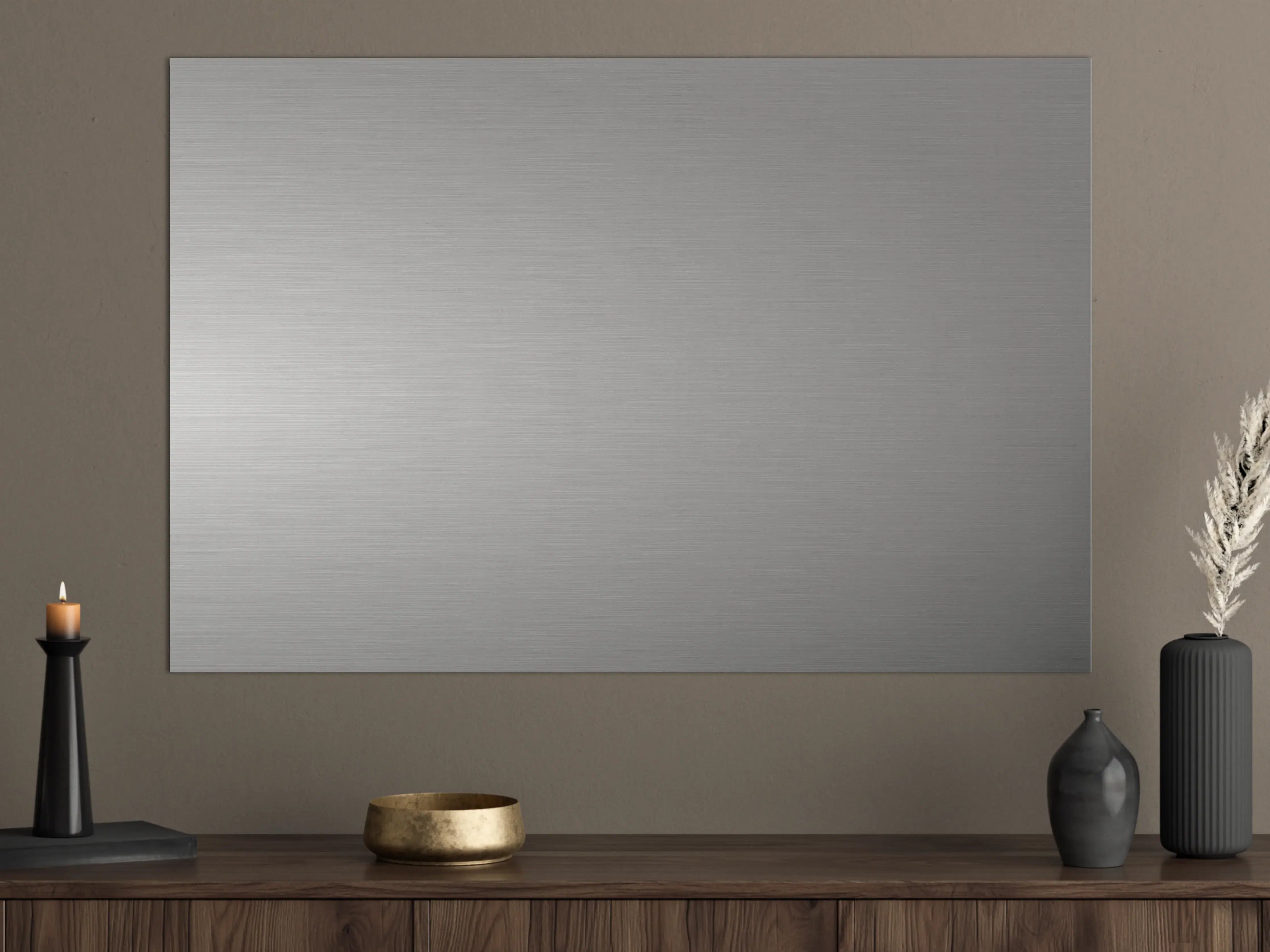 Große Wandbilder - Elegante Silber-Metalltextur