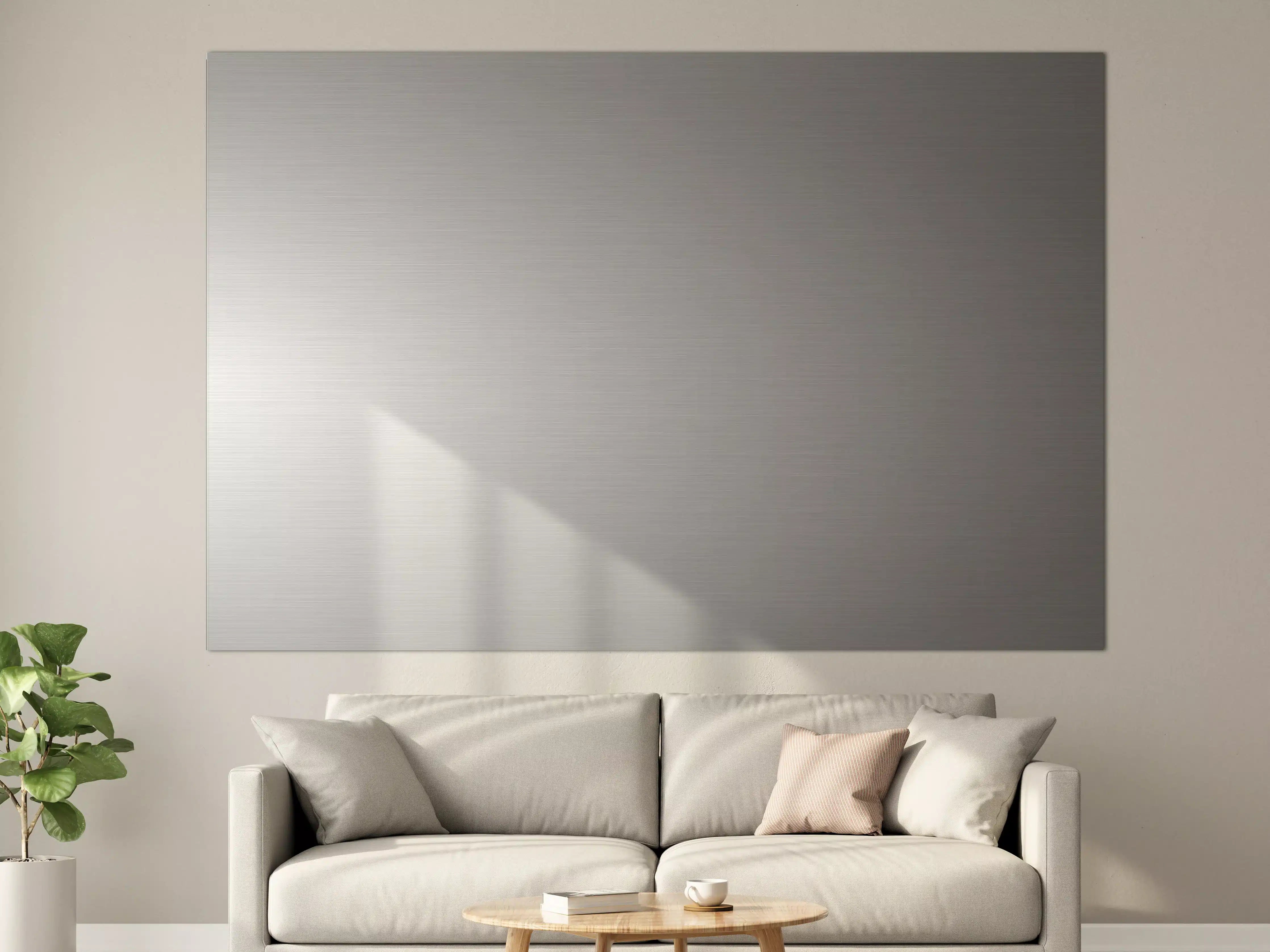 Große Wandbilder - Elegante Silber-Metalltextur