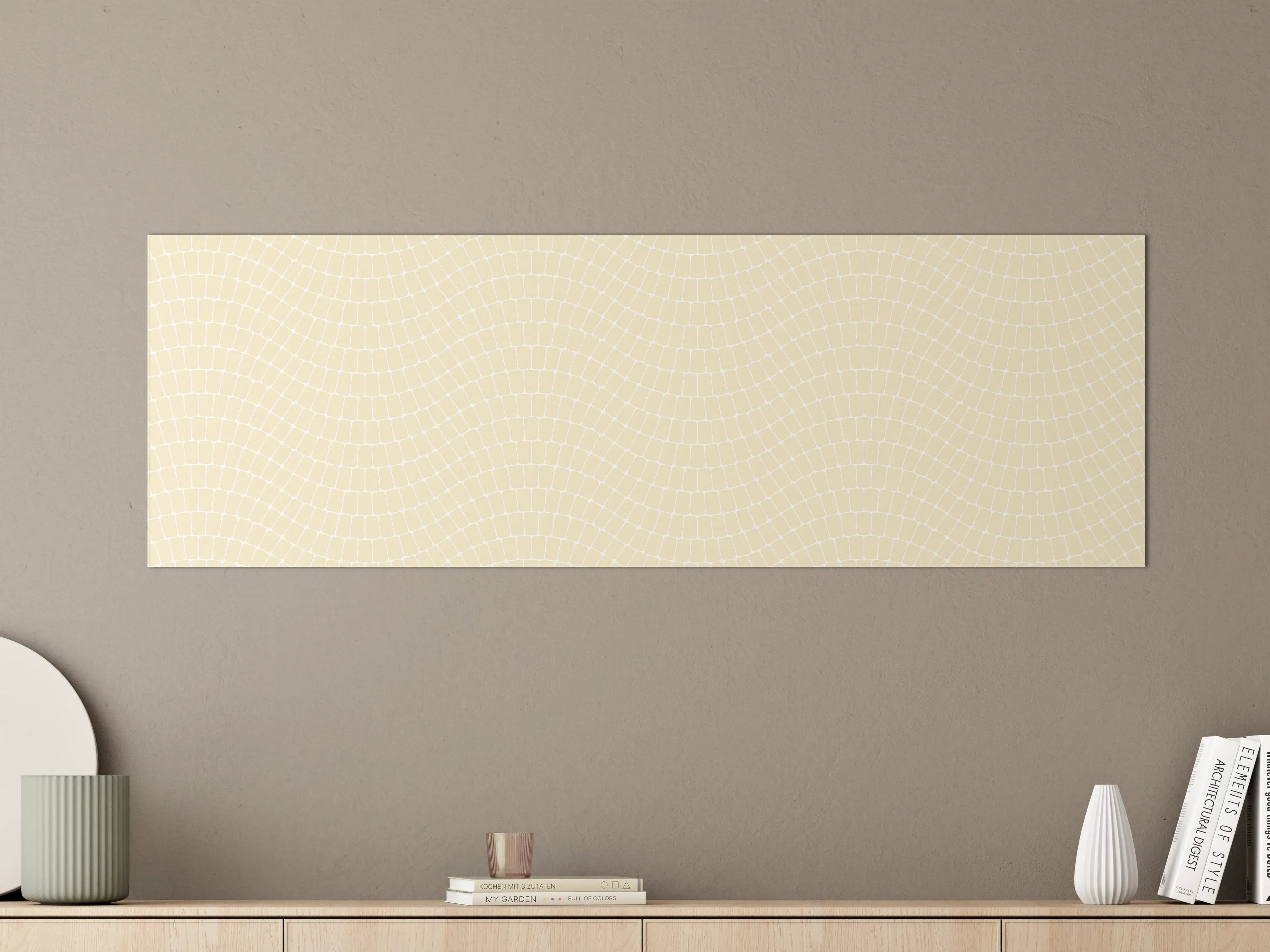 Große Wandbilder - Elegante beiges Muster mit filigranen Linien