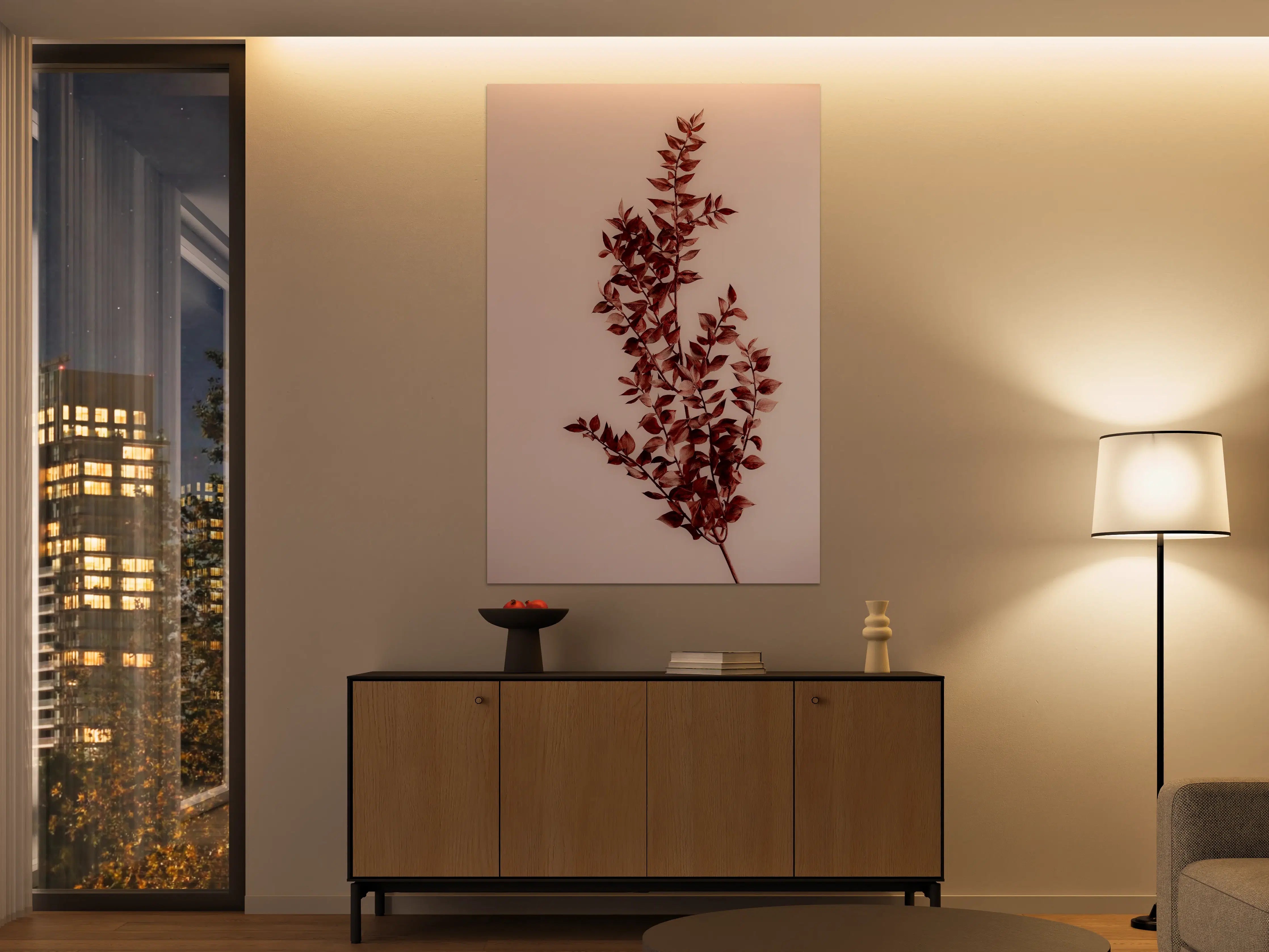Große Wandbilder - Elegante rote Zweigdekoration