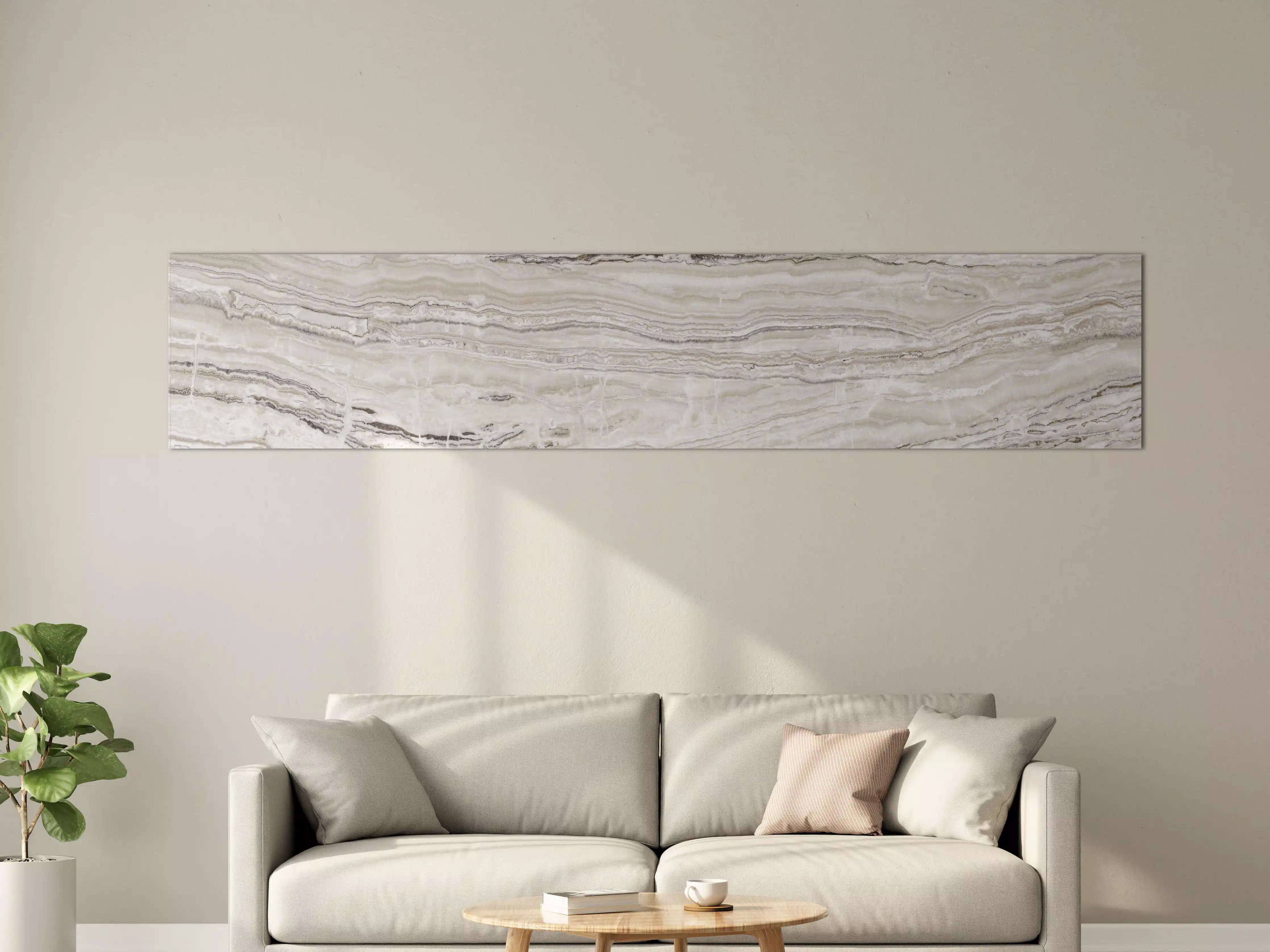 Große Wandbilder - Eleganter Grau-Weiß-Marmor