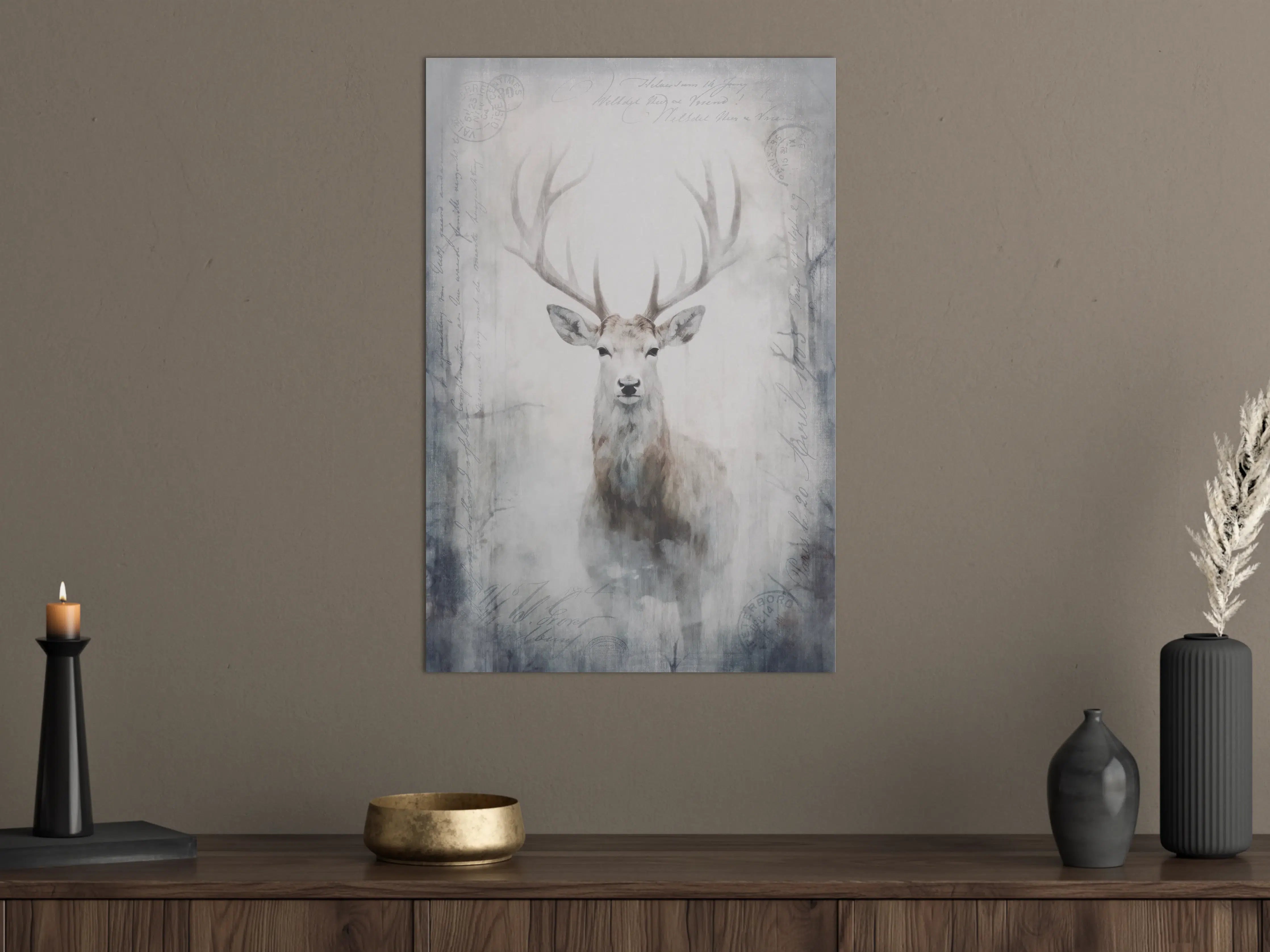 Große Wandbilder - Eleganter Hirsch mit antler Betonung