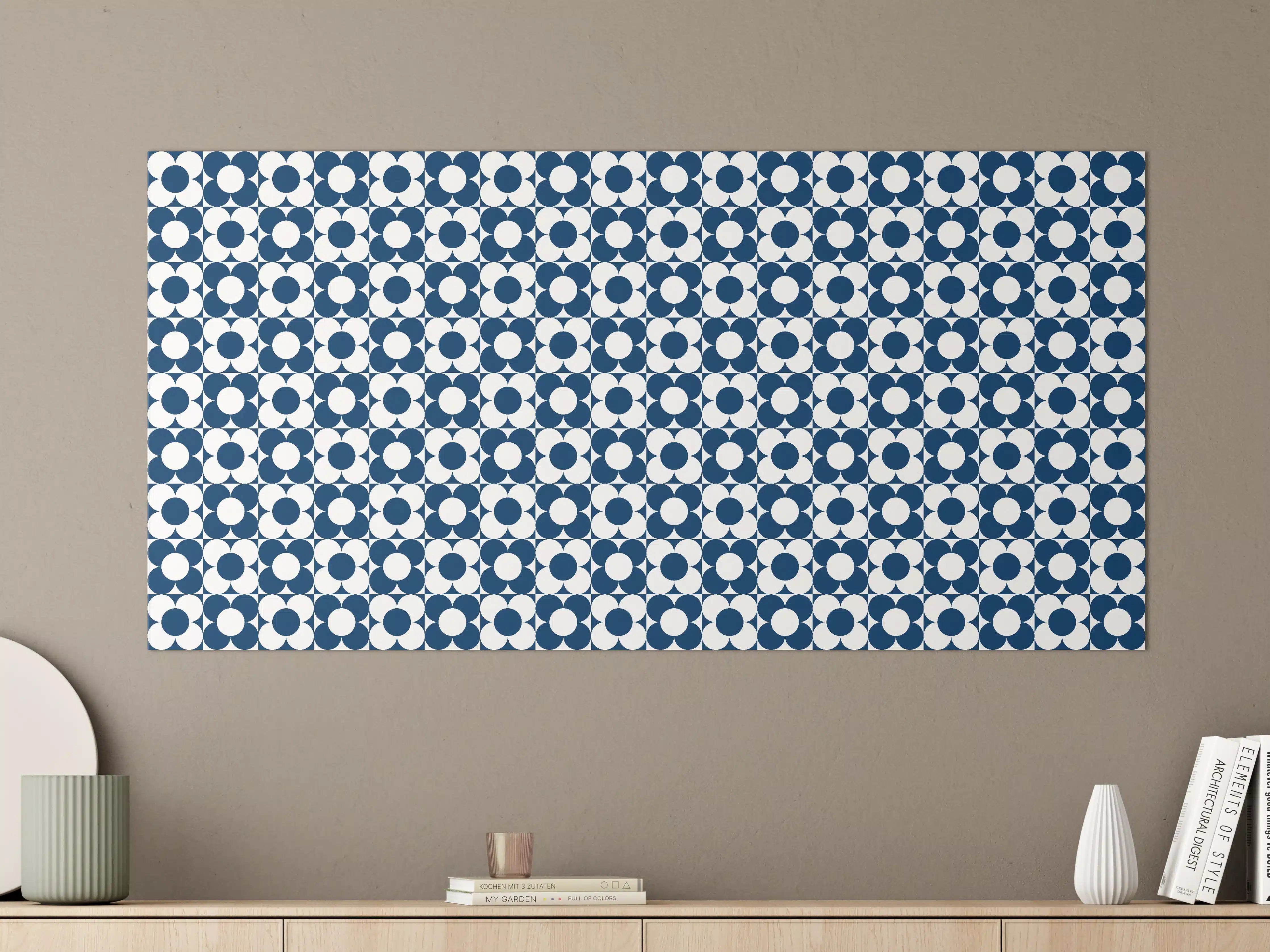 Große Wandbilder - Elegantes Blau-Grau Geometrie