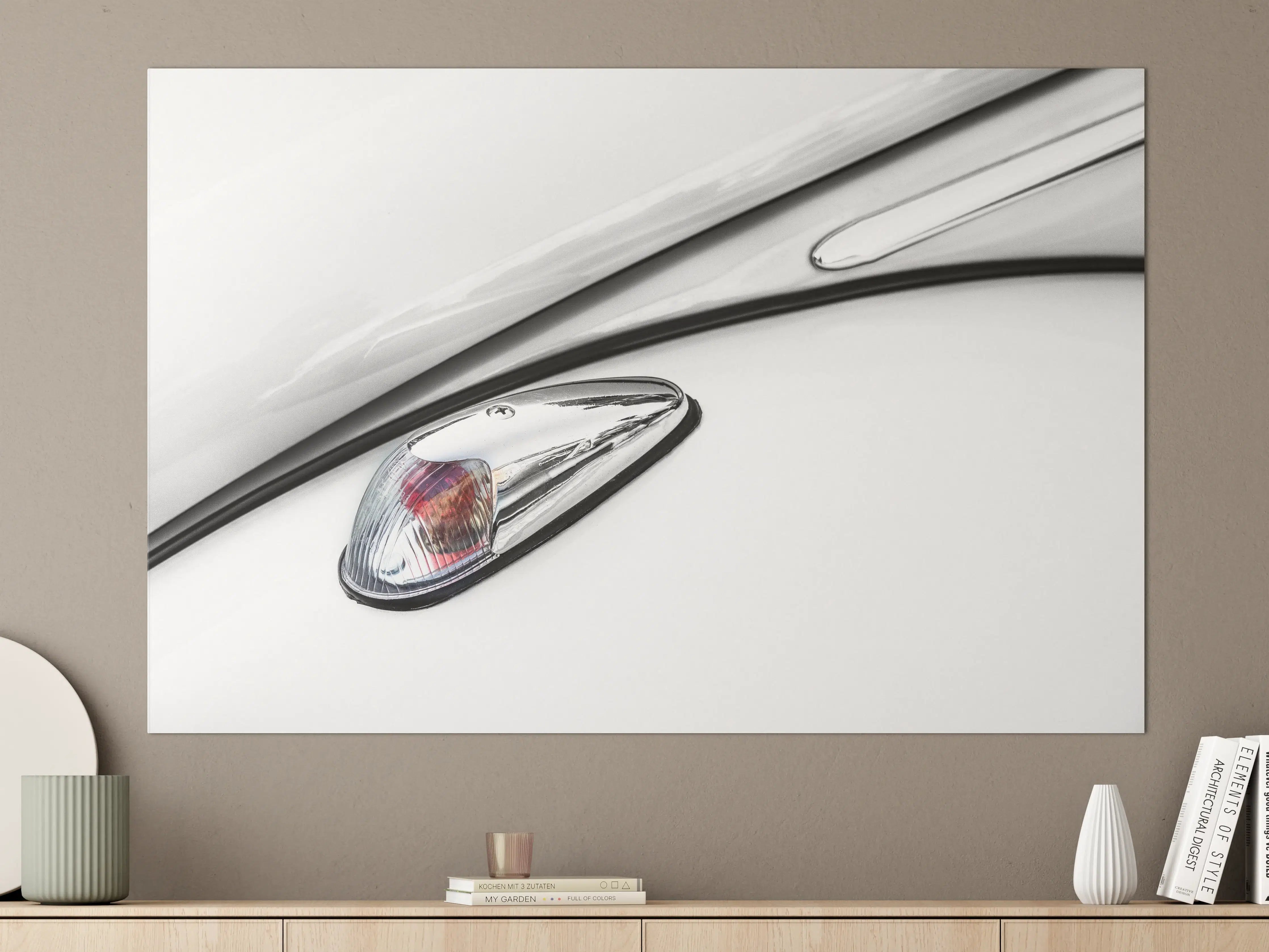 Große Wandbilder - Elegantes Chrom-Design eines Automotors