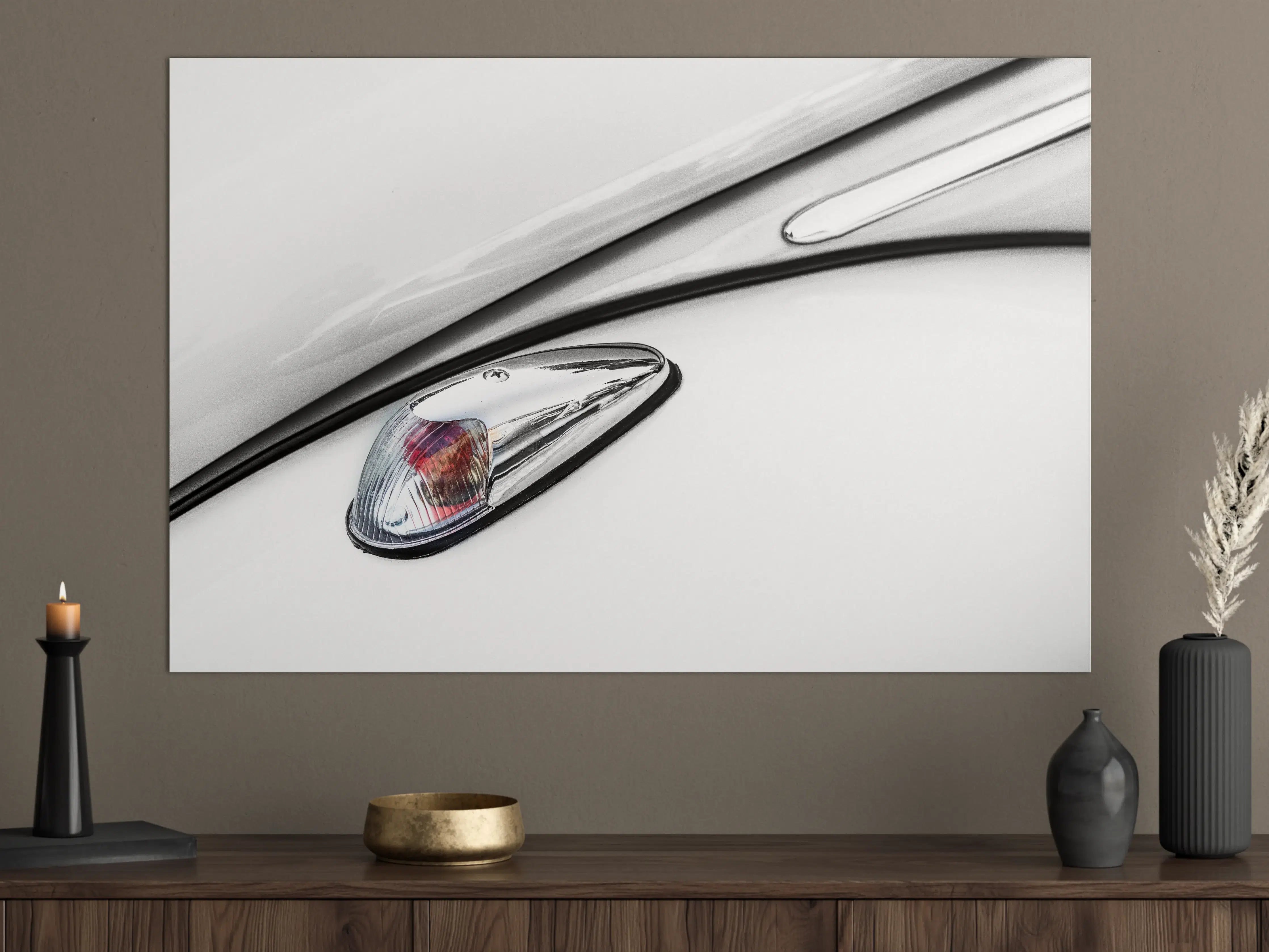 Große Wandbilder - Elegantes Chrom-Design eines Automotors