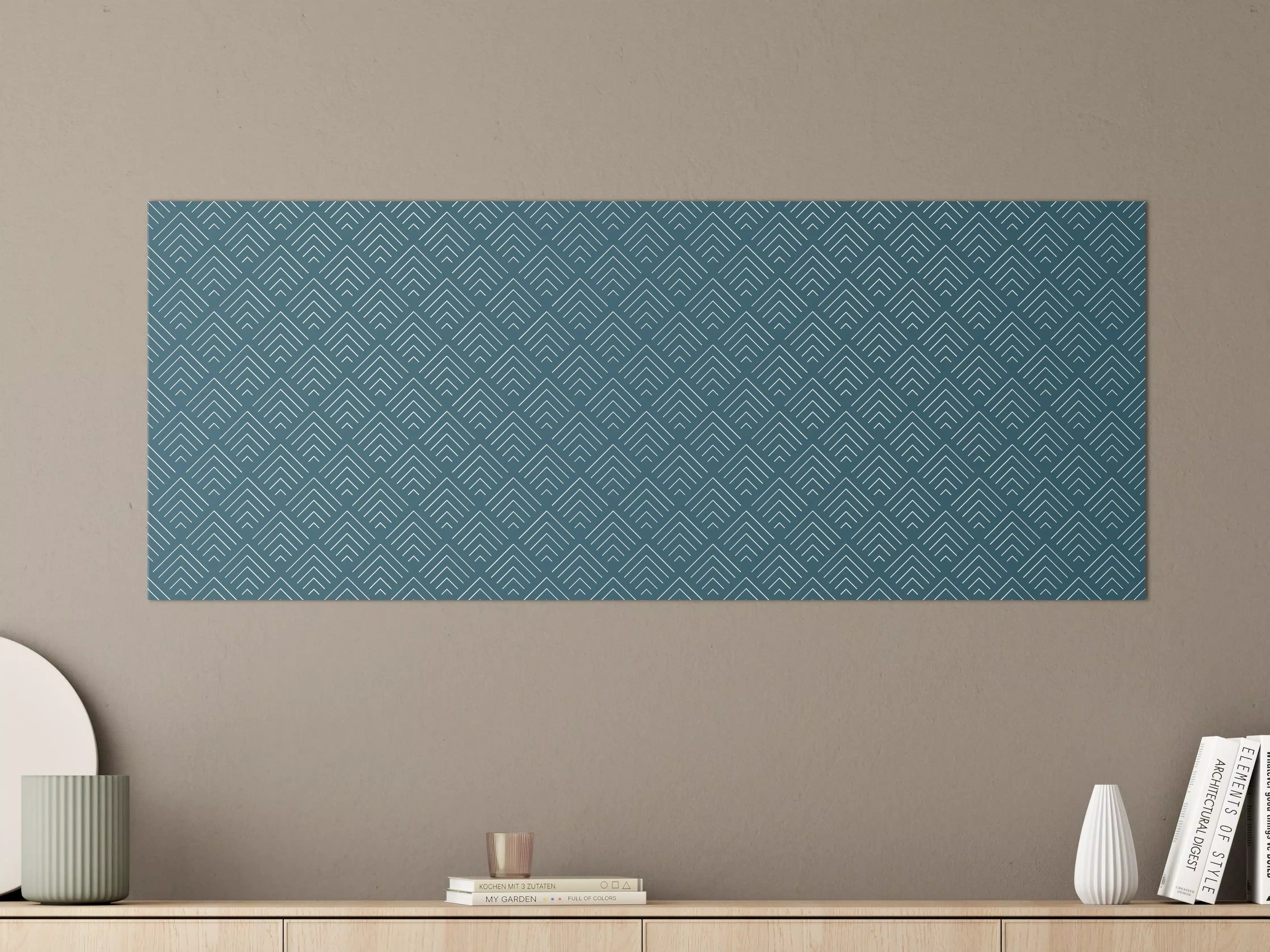 Große Wandbilder - Elegantes Grau-Blau Muster