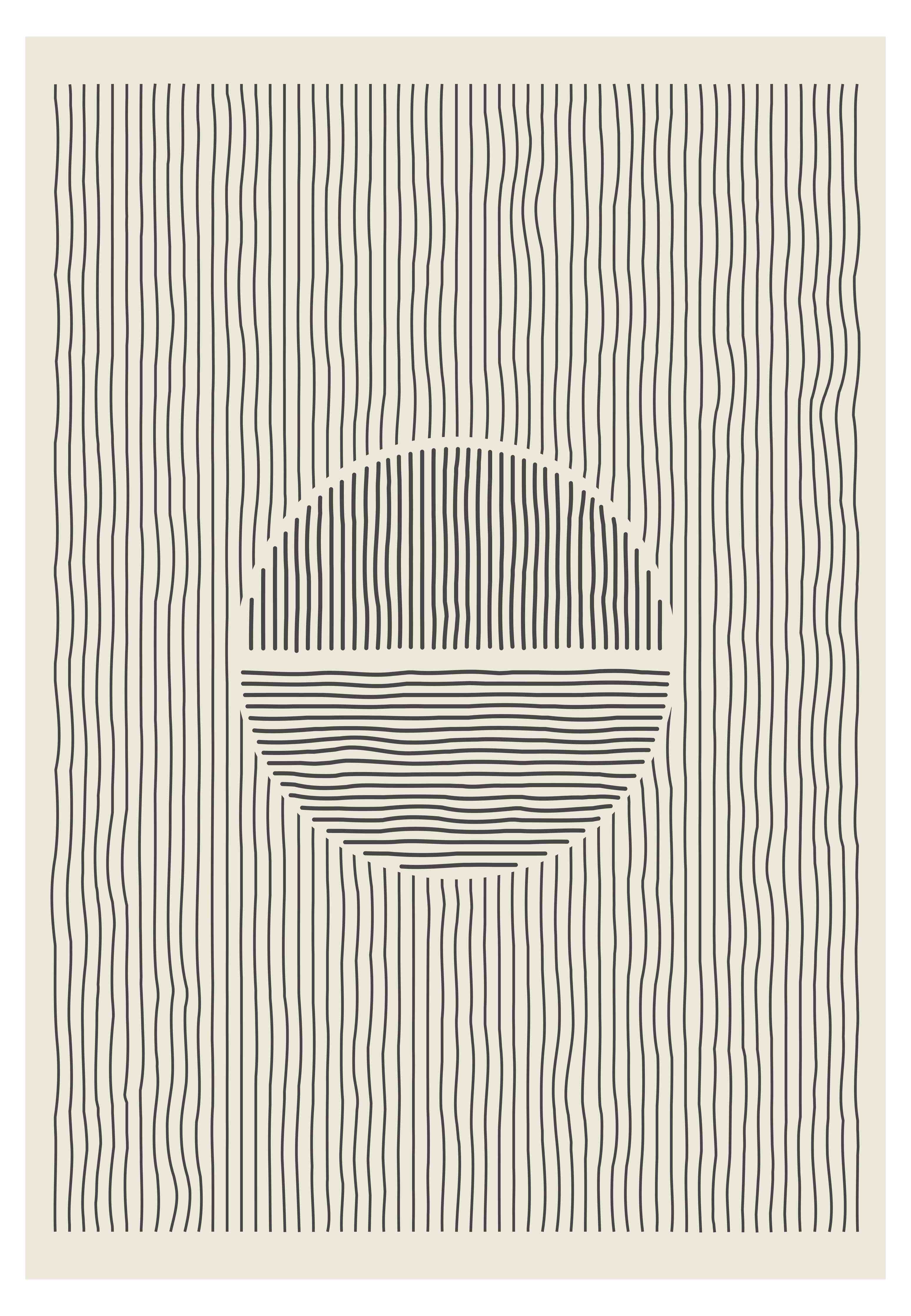 Große Wandbilder-Elegantes Schwarz-Weiß-Design mit Linienmuster