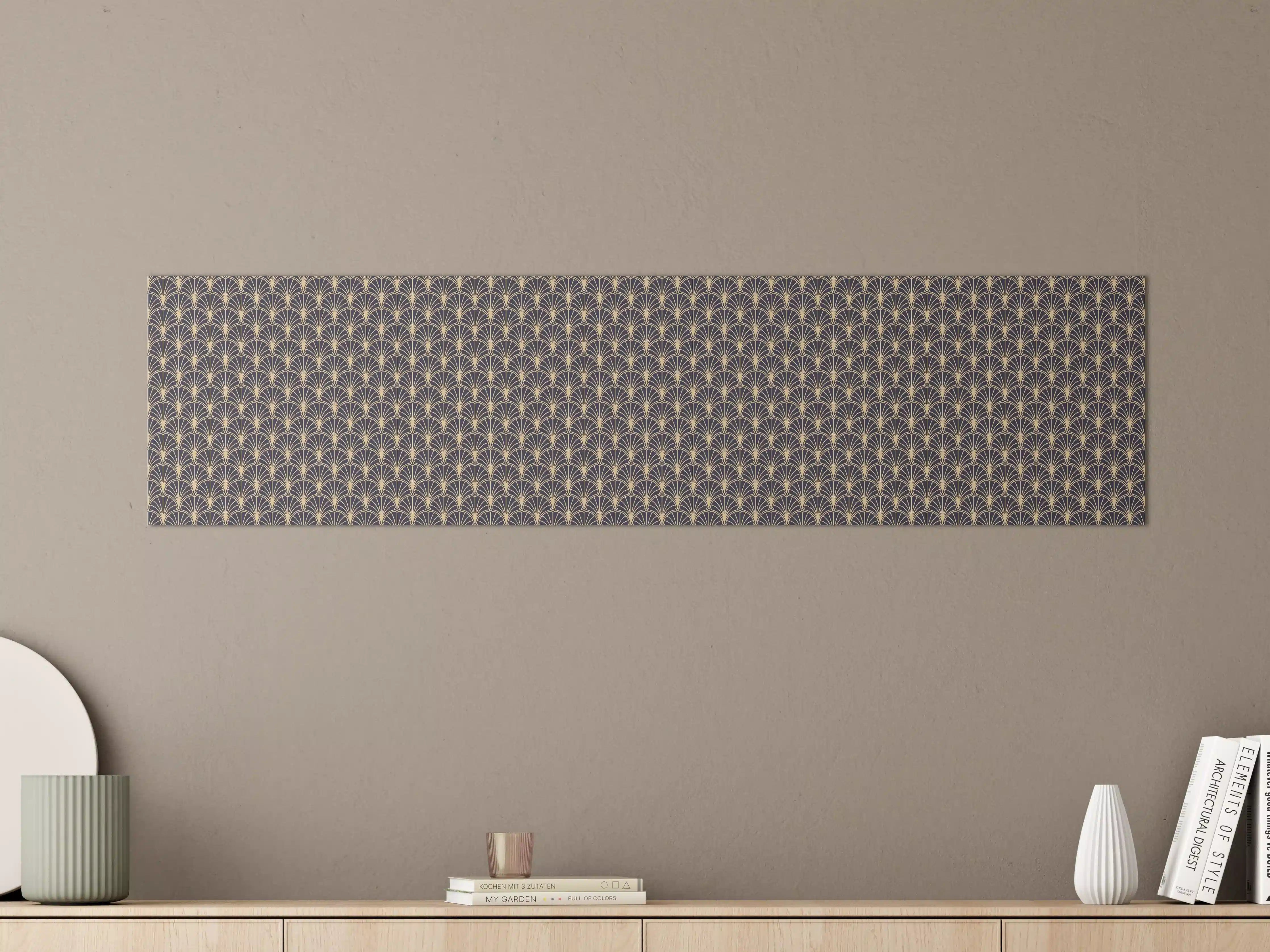 Große Wandbilder - Elegantes anthrazitfarbenes Designer-Muster