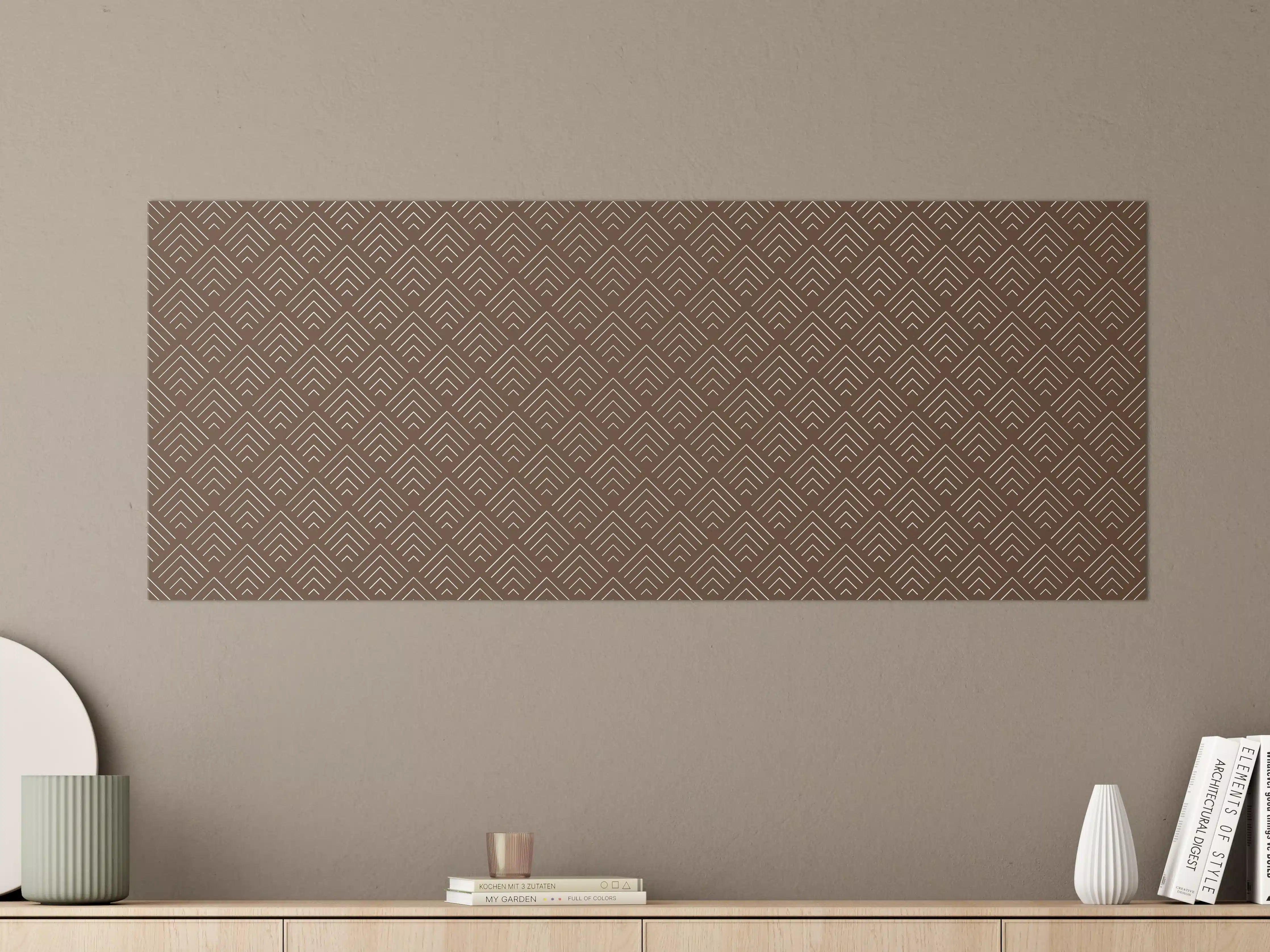 Große Wandbilder - Elegantes braunes Muster mit geometrischer Struktur