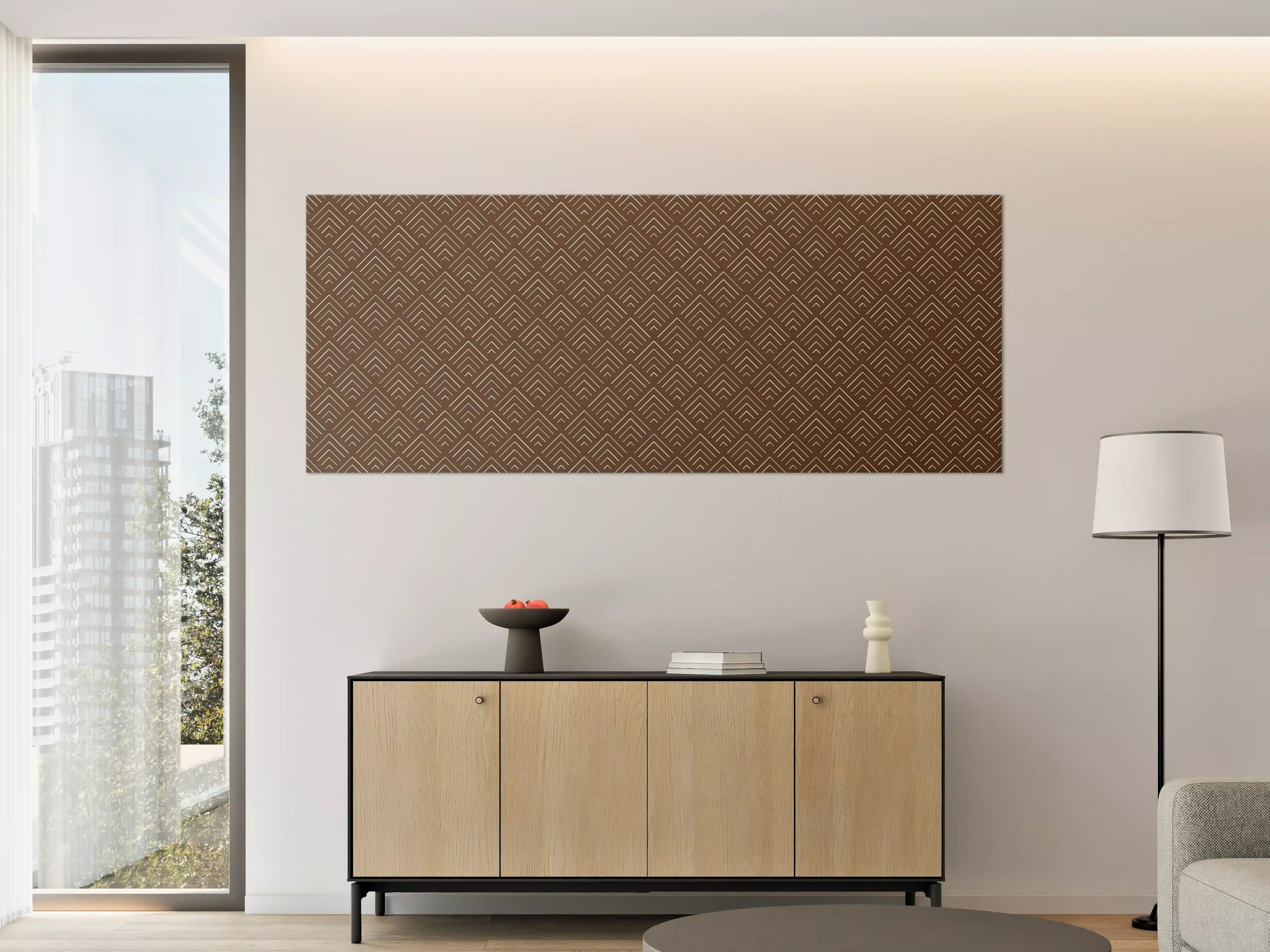 Große Wandbilder - Elegantes braunes Muster mit geometrischer Struktur