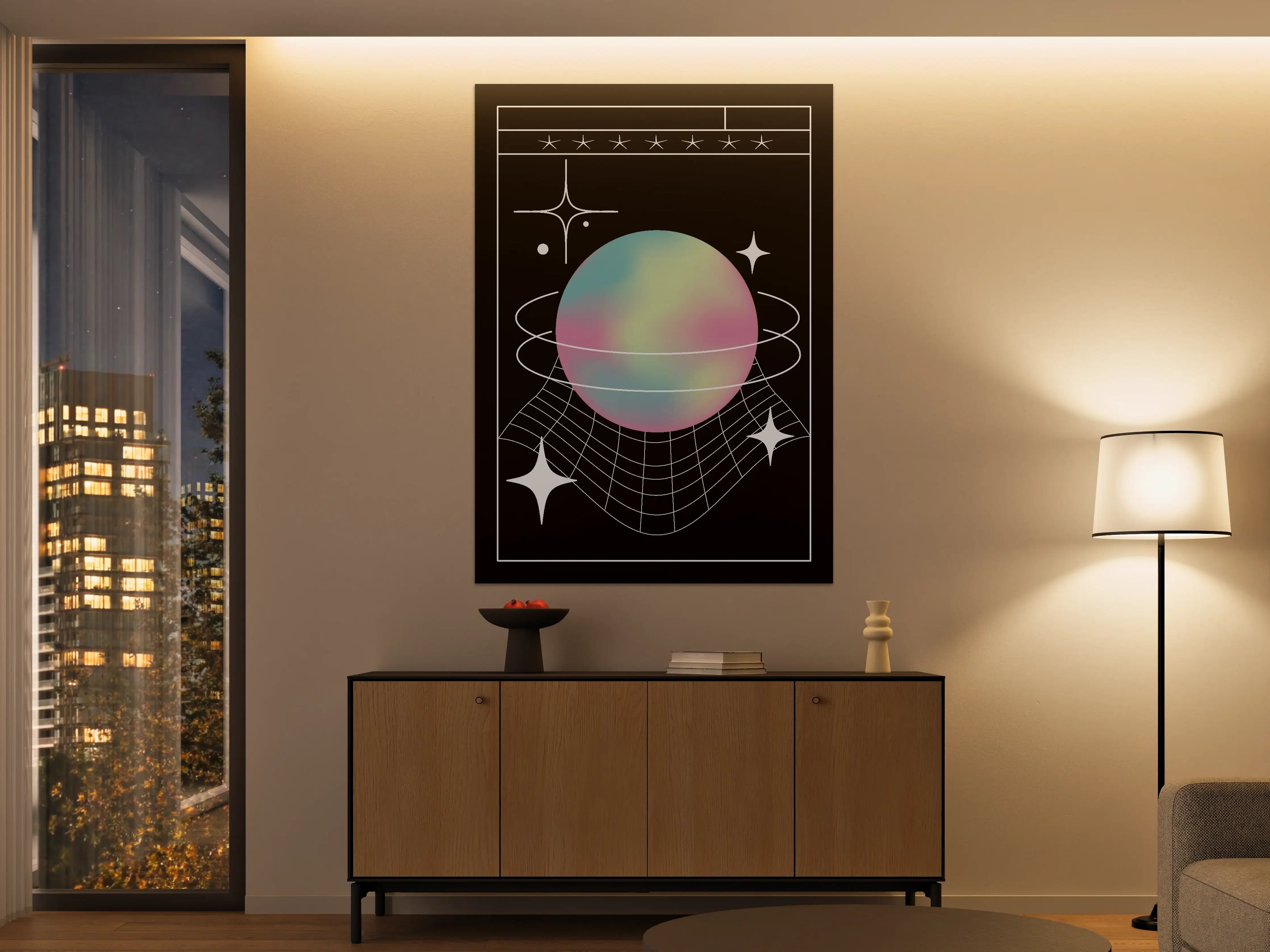 Große Wandbilder - Elegantes futuristisches Weltraum-Motiv
