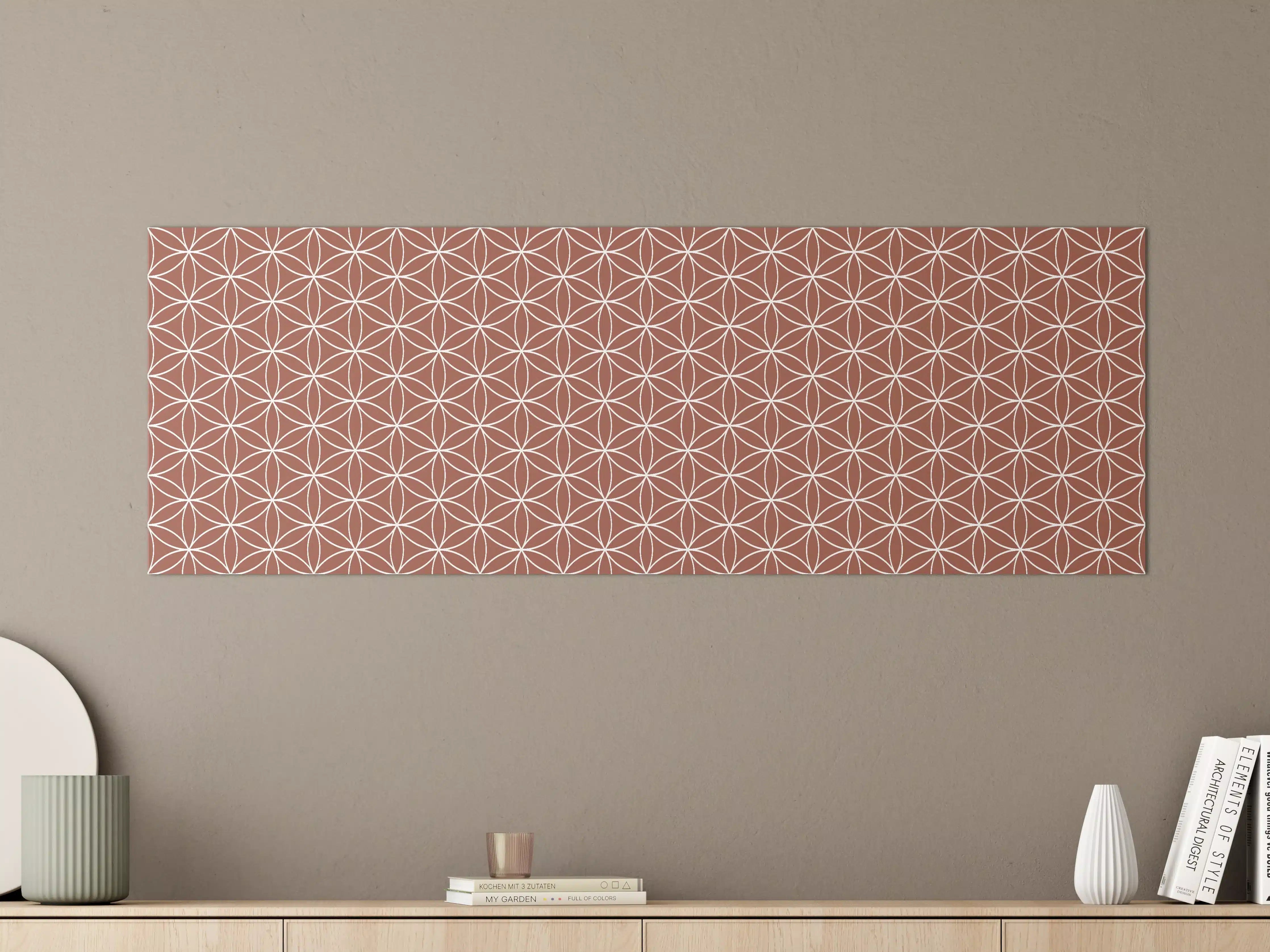 Große Wandbilder - Elegantes geometrisches Muster in Terrakotta-Tönen