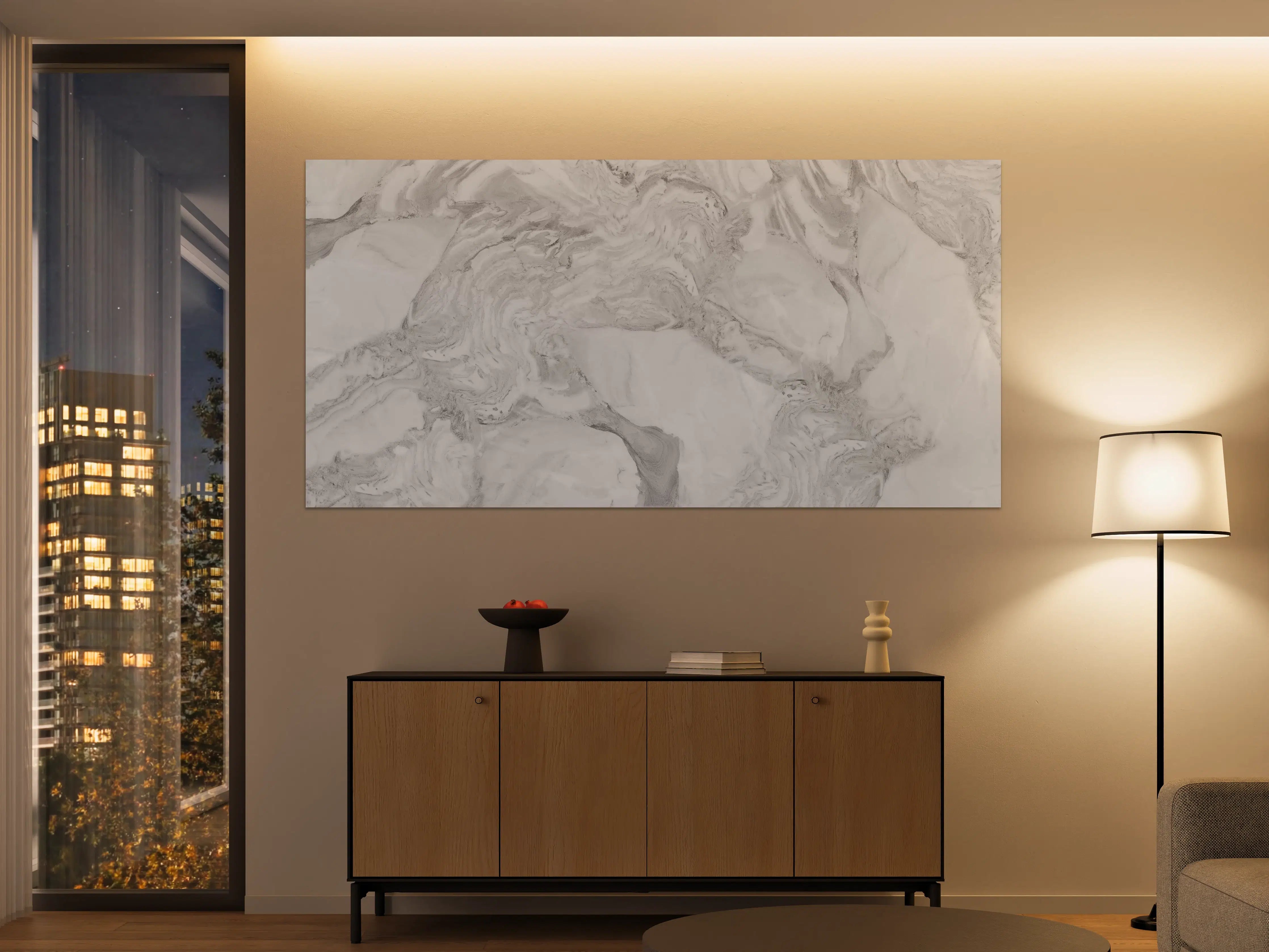 Große Wandbilder - Elfenbein italienischer Marmor