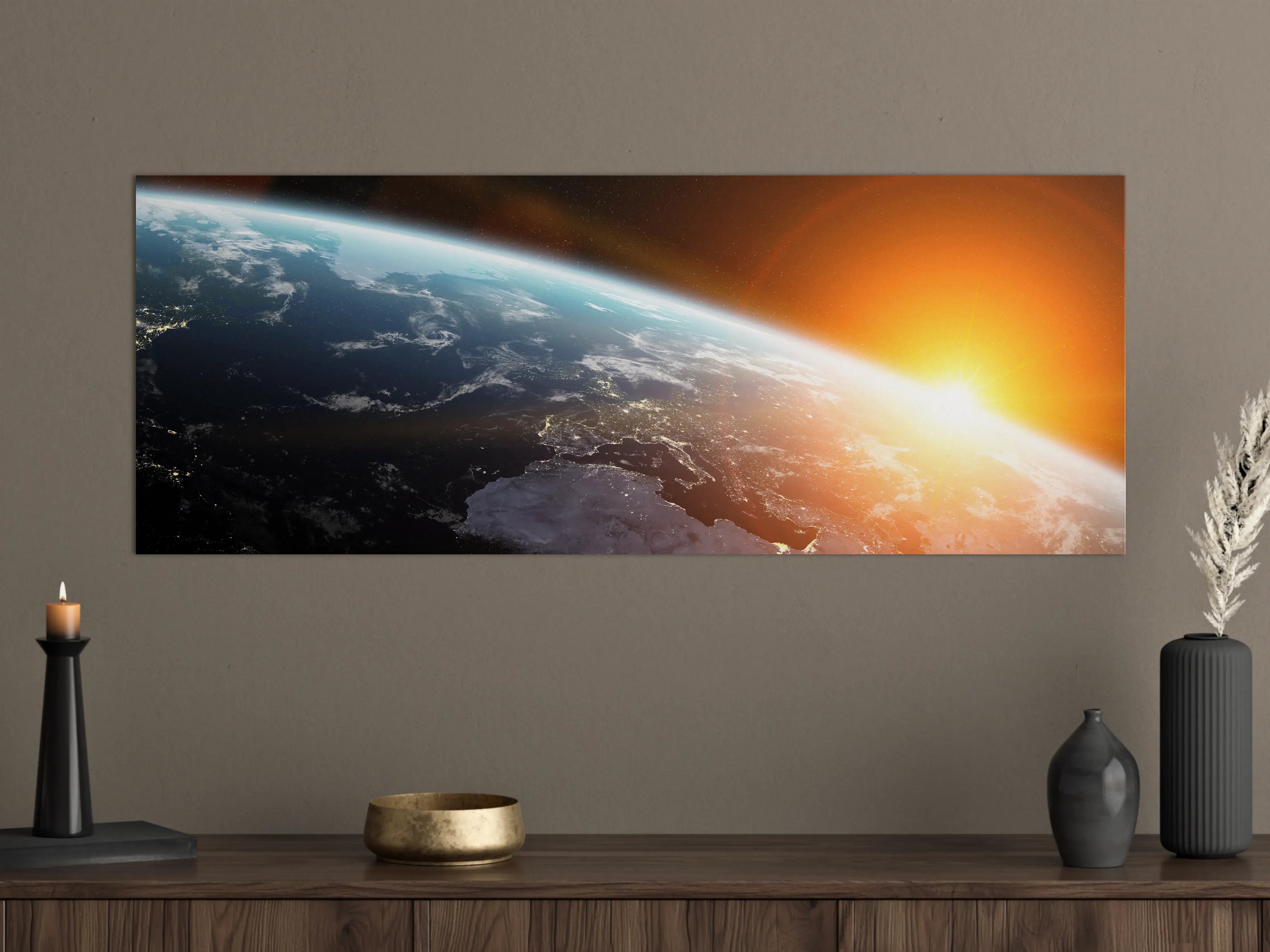 Große Wandbilder - Erdblick bei Sonnenaufgang