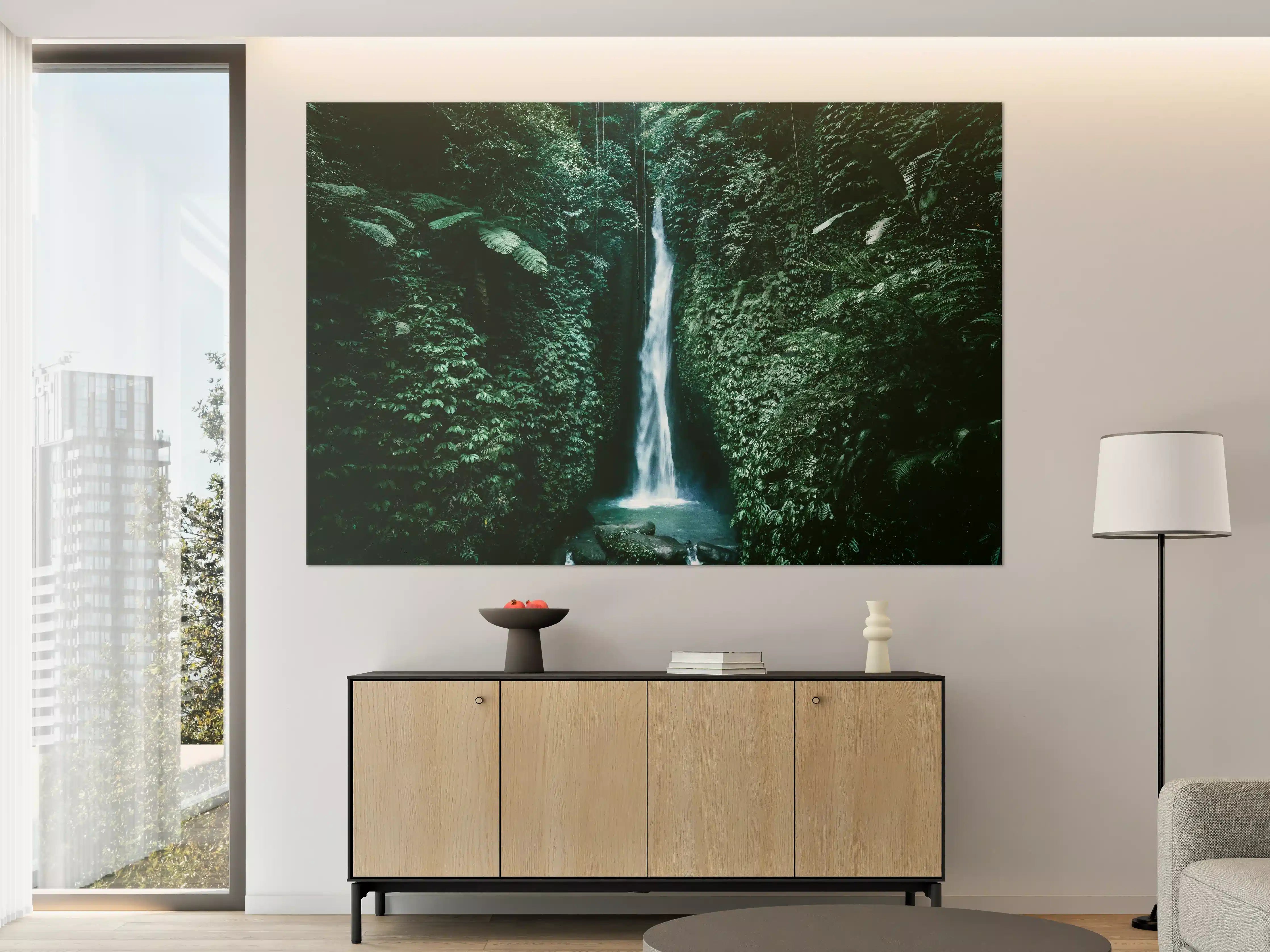 Große Wandbilder - Erstaunlicher Wasserfall auf Bali