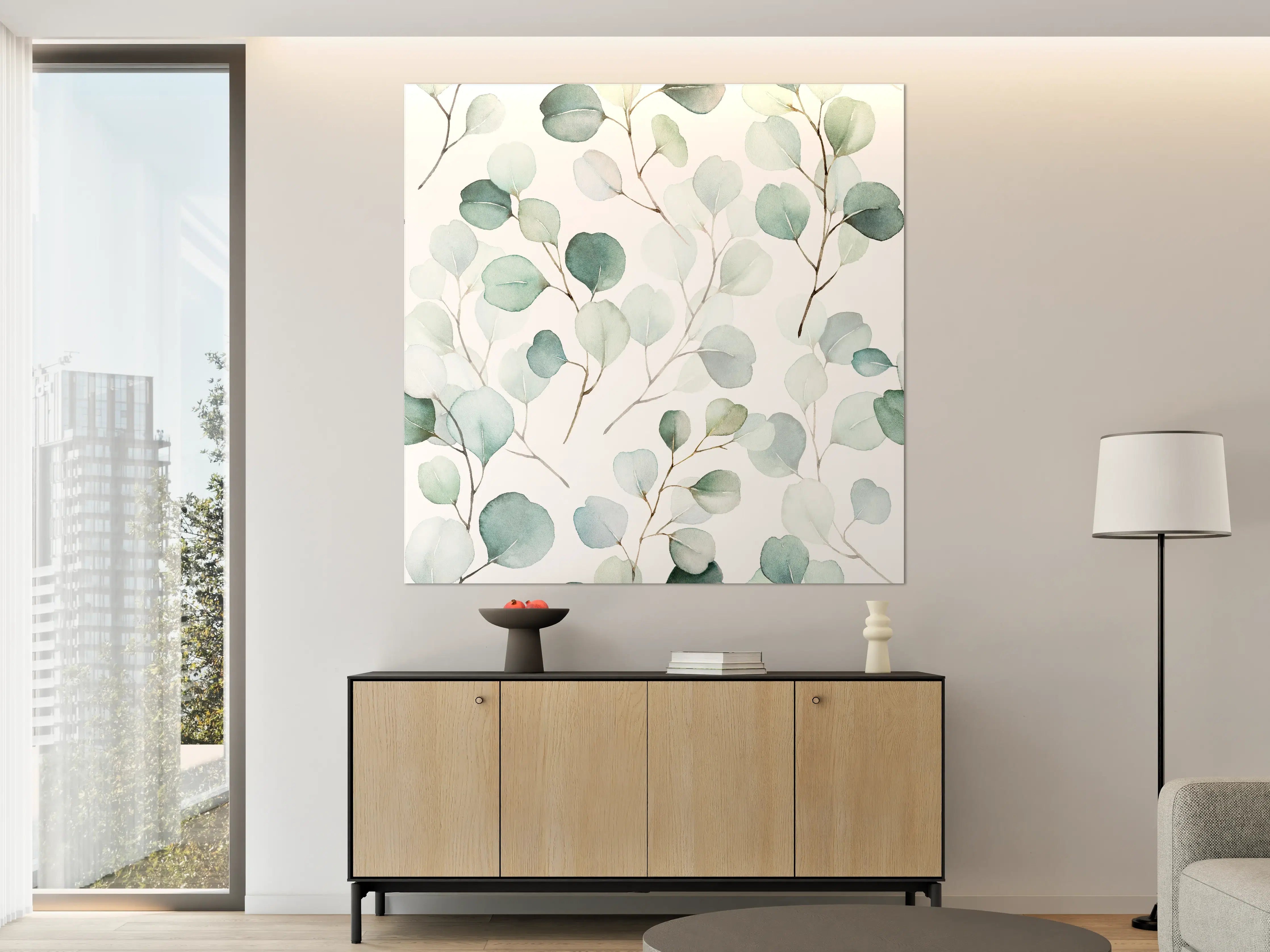 Große Wandbilder - Eukalyptus Aquarell