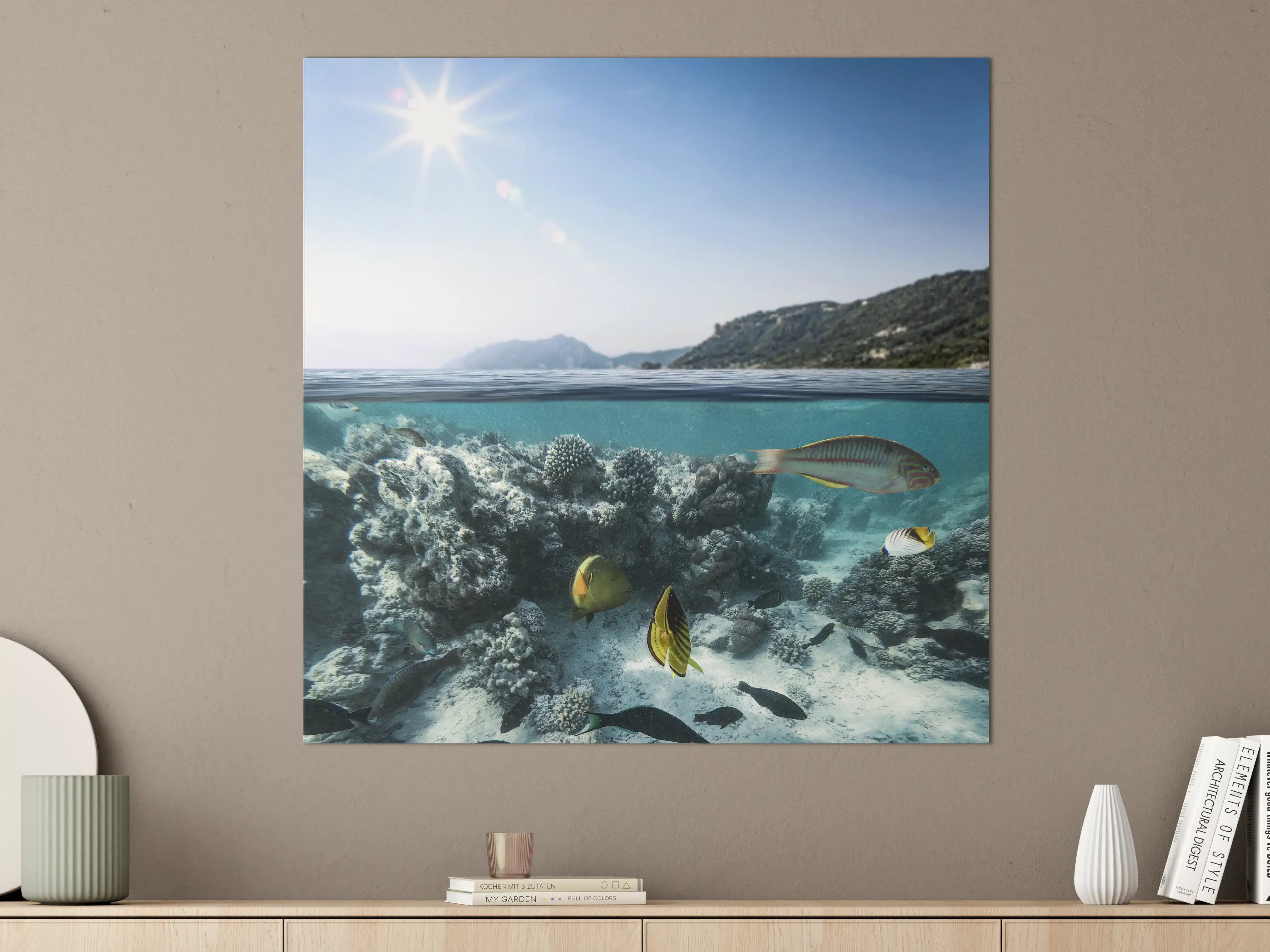 Große Wandbilder - Exotische Fische im Korallenriff