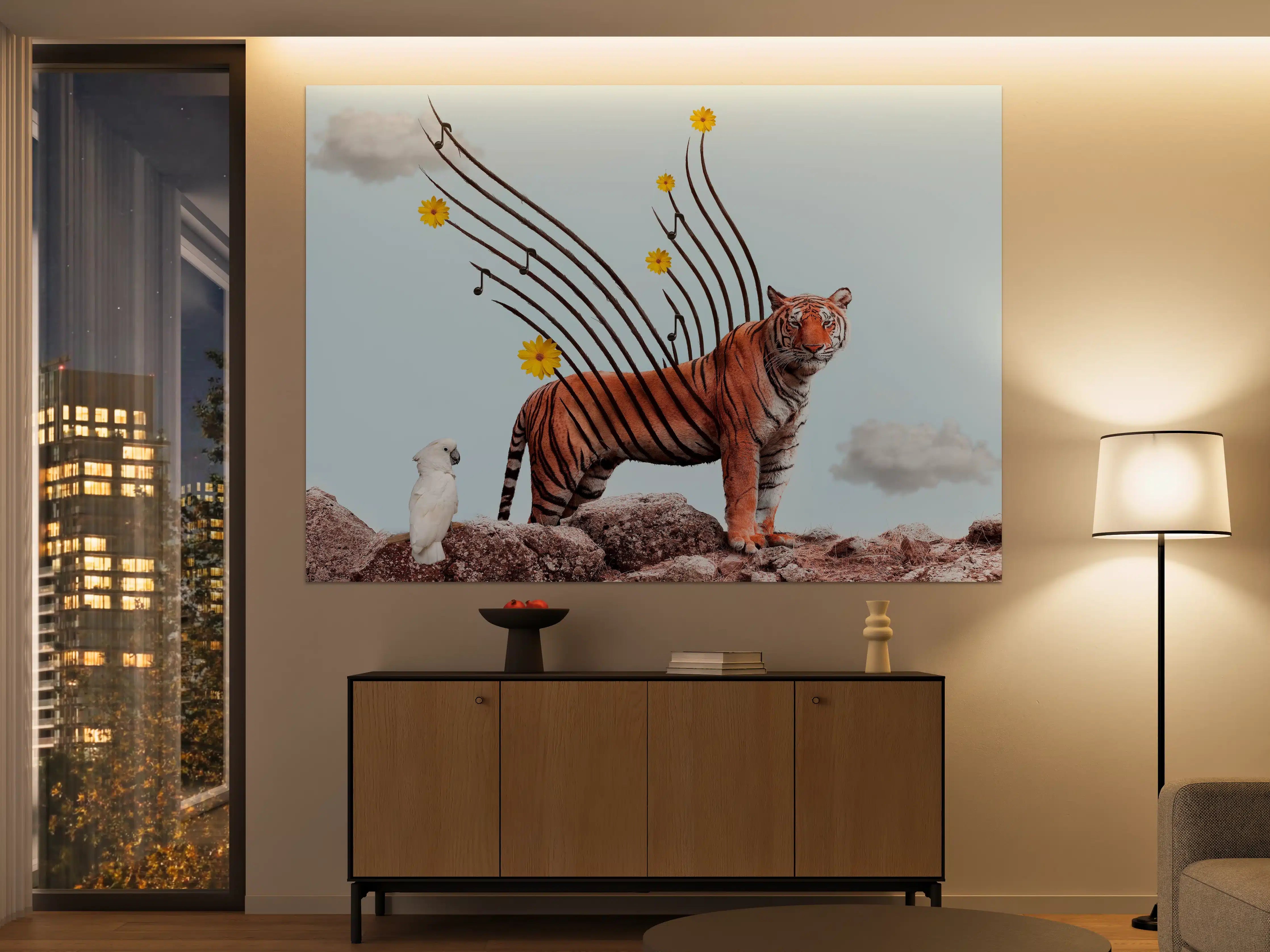 Große Wandbilder - Exotischer Tiger - Grafik
