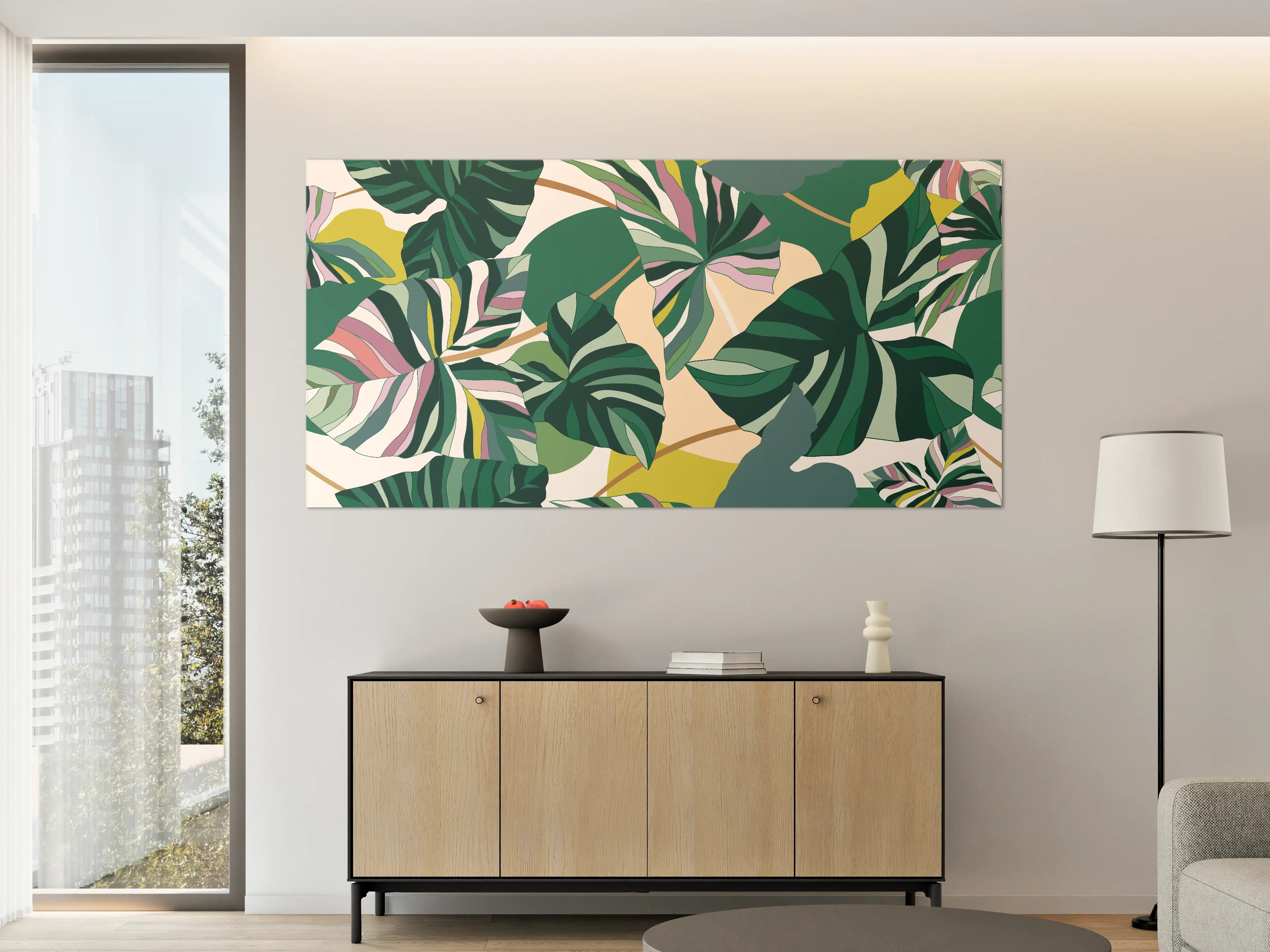 Große Wandbilder - Exotisches Monstera Blattdesign