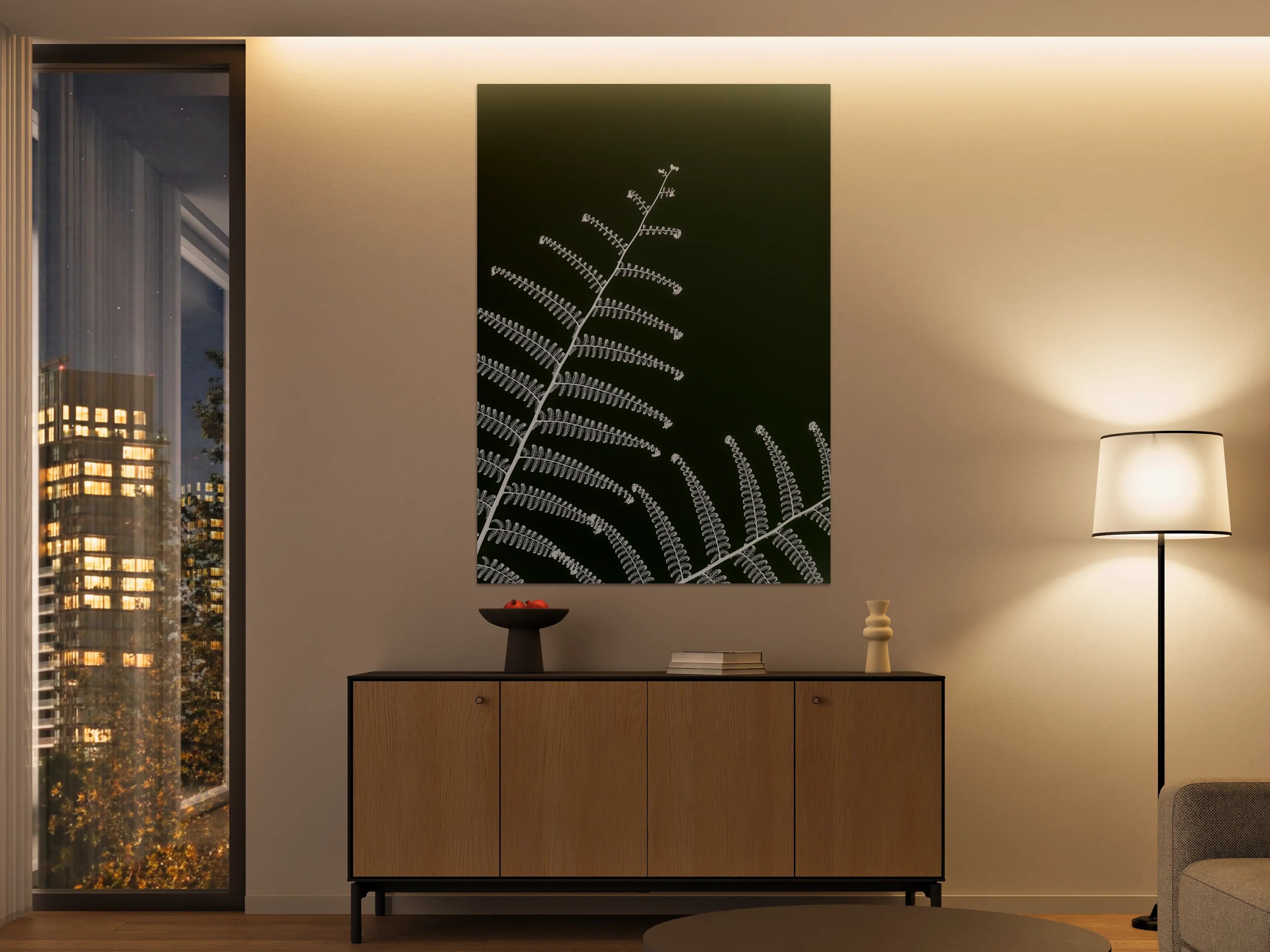 Große Wandbilder - Exotisches Wald-Farn-Motiv