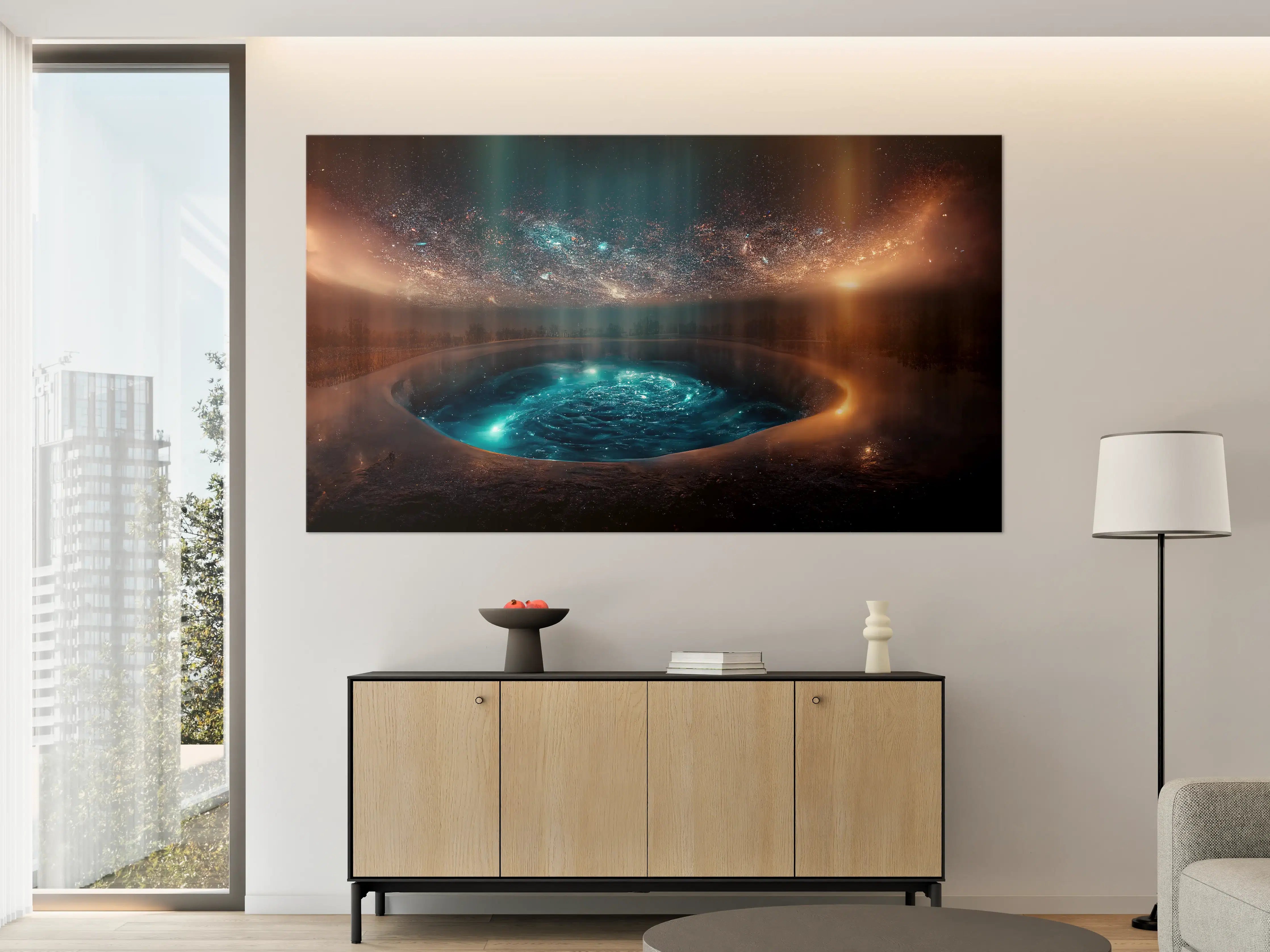 Große Wandbilder - Fantasielandschaft - Nächtlicher Blick