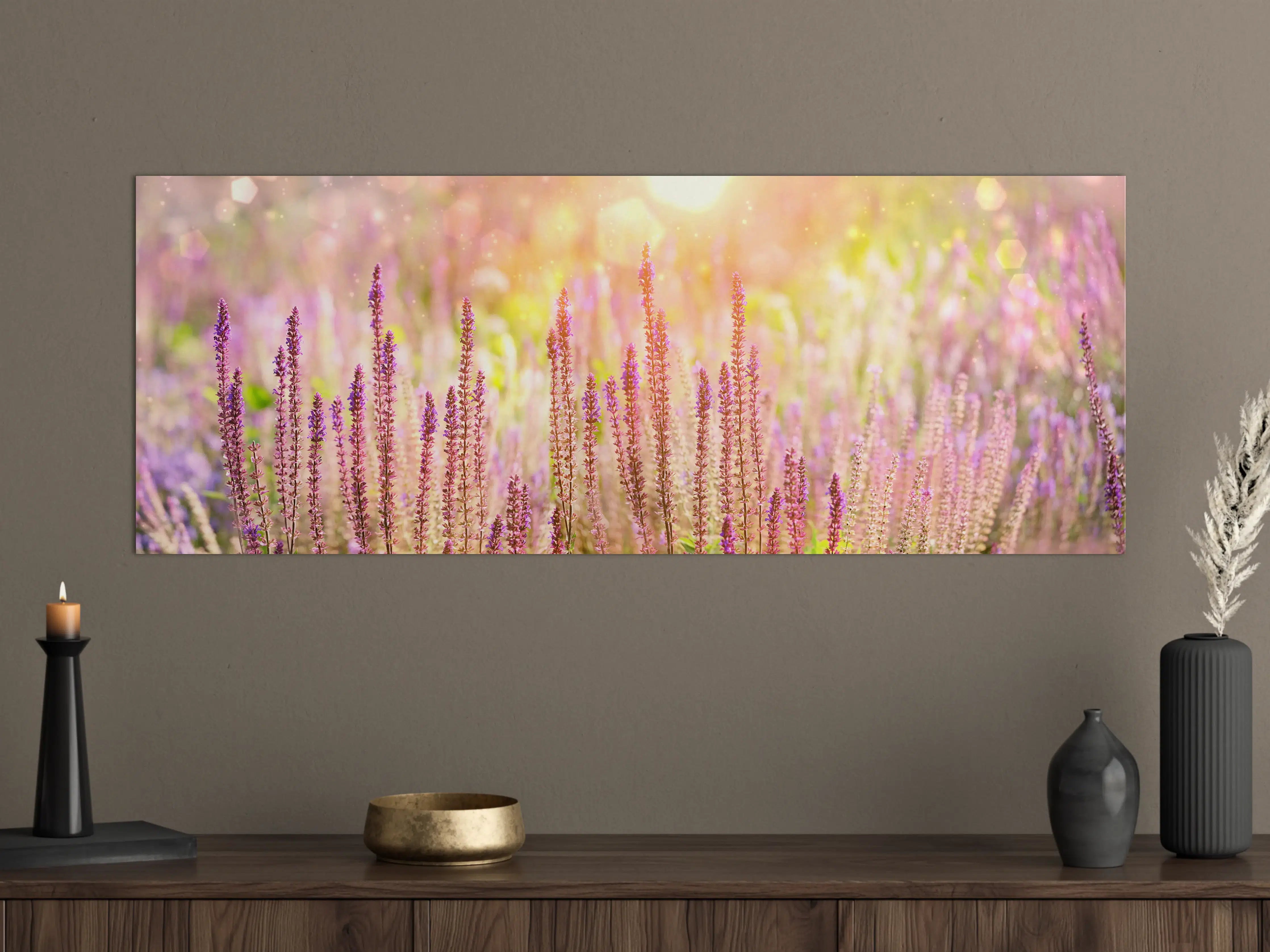 Große Wandbilder - Farbenfrohe Blüten der Ziersalbei-Pflanzen