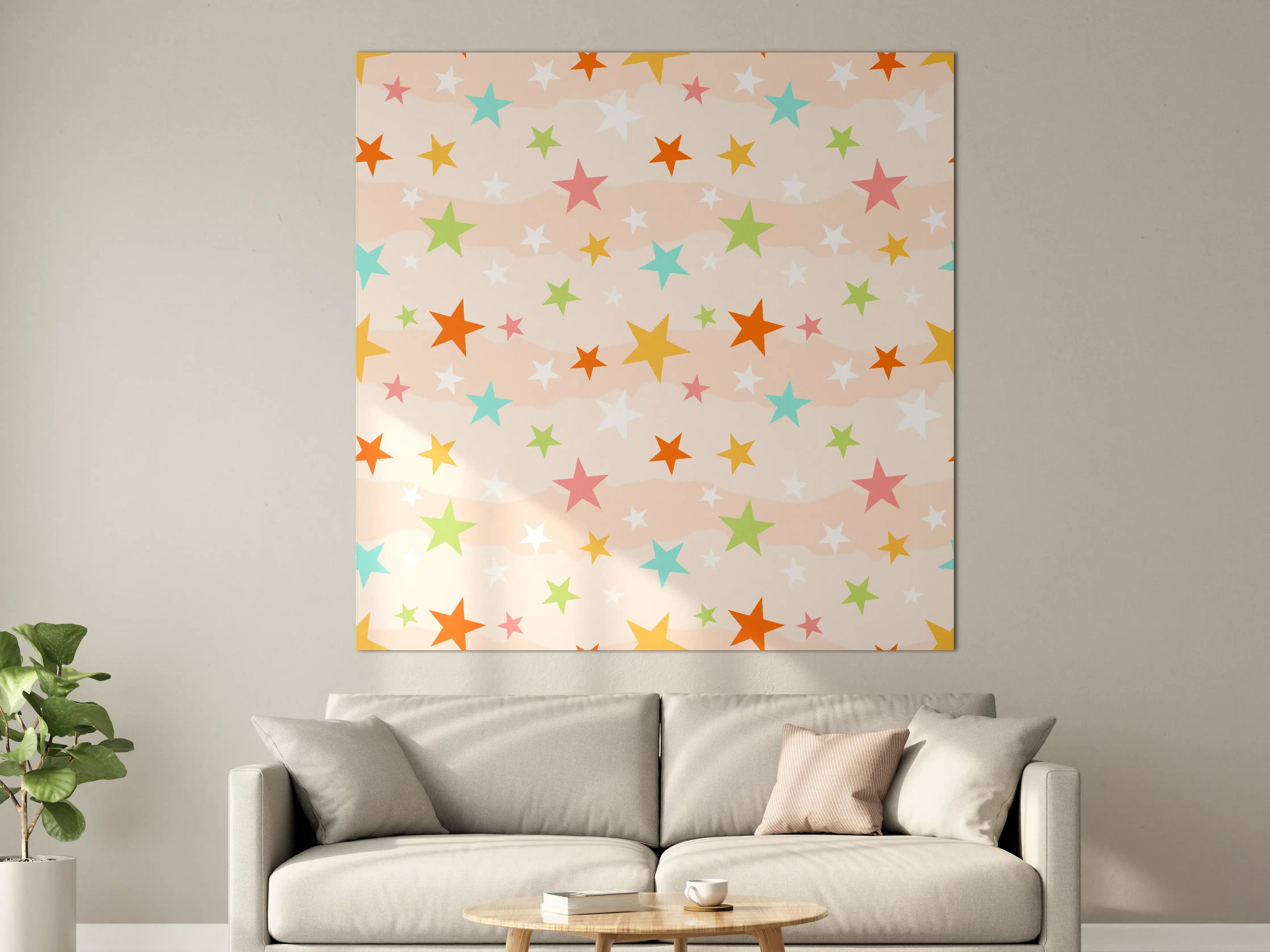 Große Wandbilder - Farbenfrohes Stern-Muster