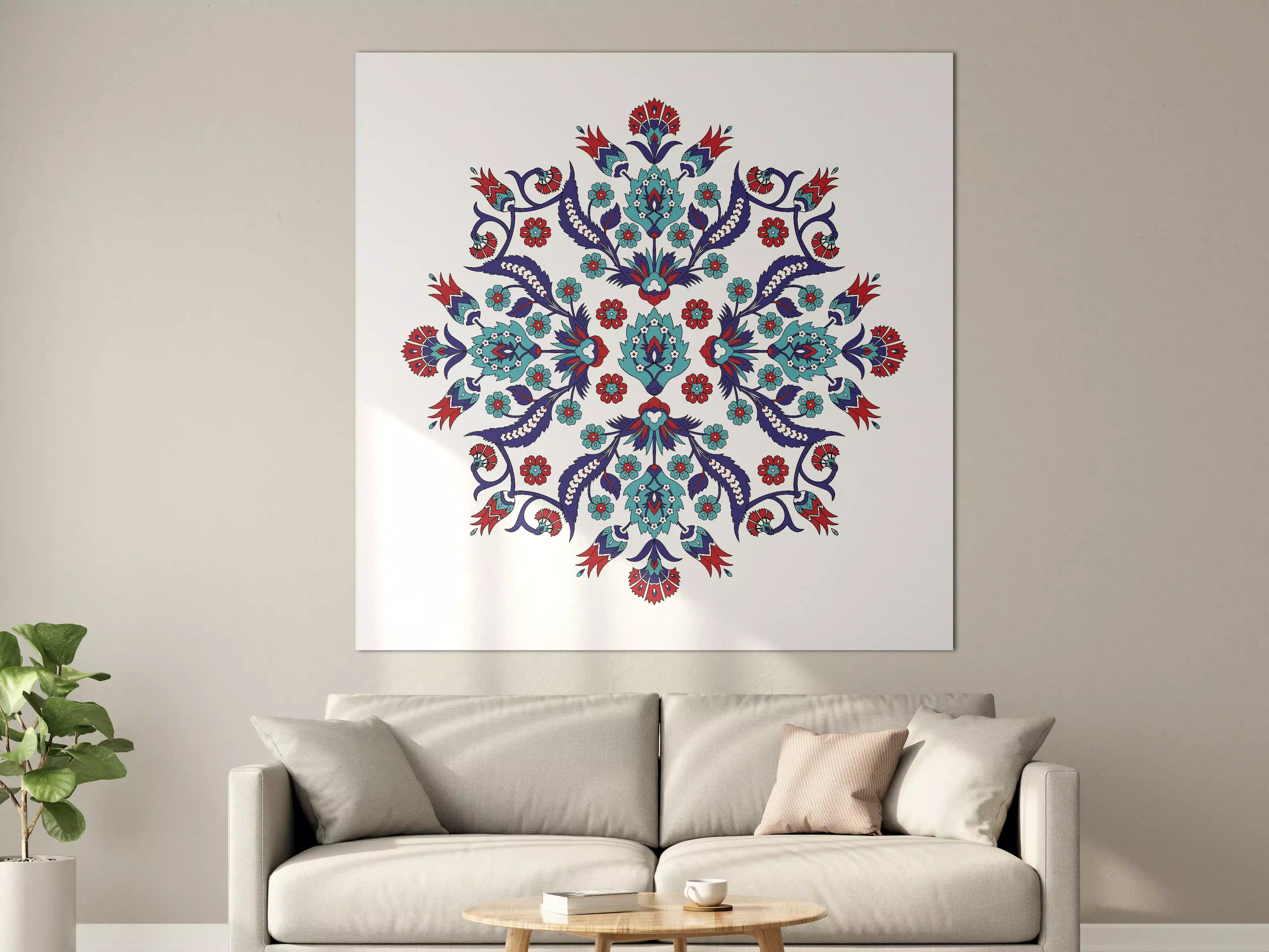 Große Wandbilder - Farbenprächtiges Blumen Mandala