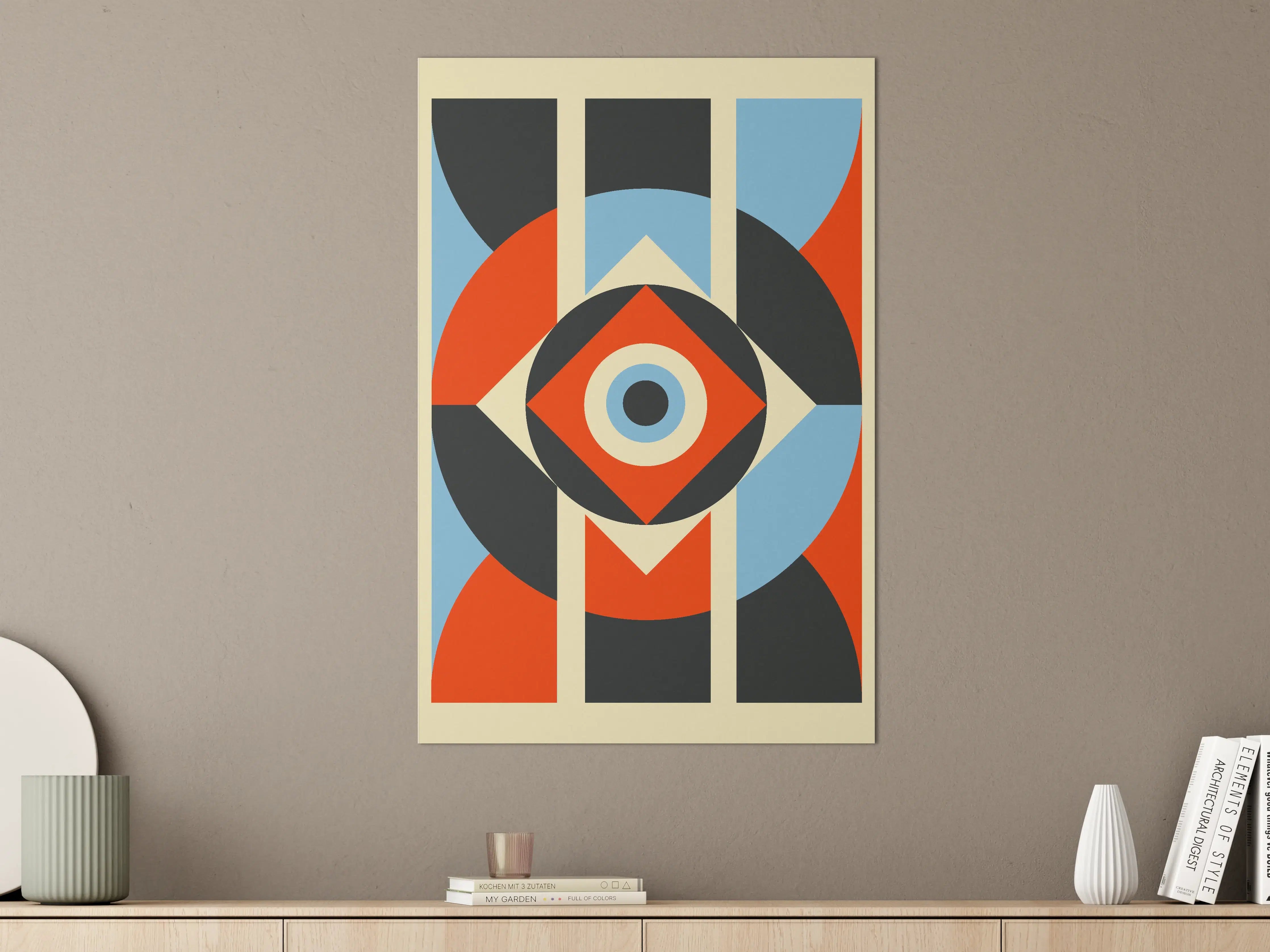 Große Wandbilder - Farbige Geometrie in moderner Gestaltung