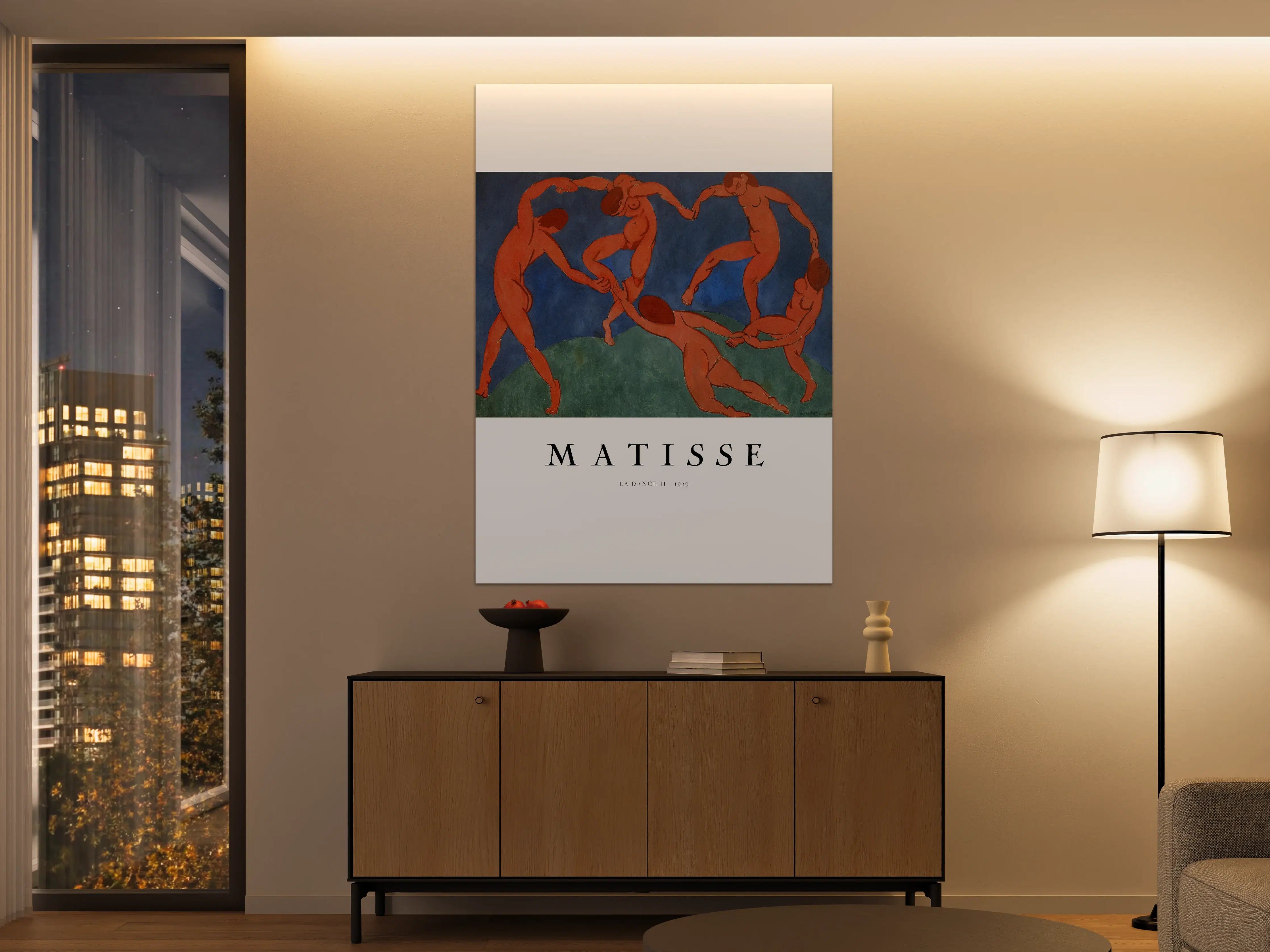 Große Wandbilder - Farbige Tanzszene im Matisse-Stil